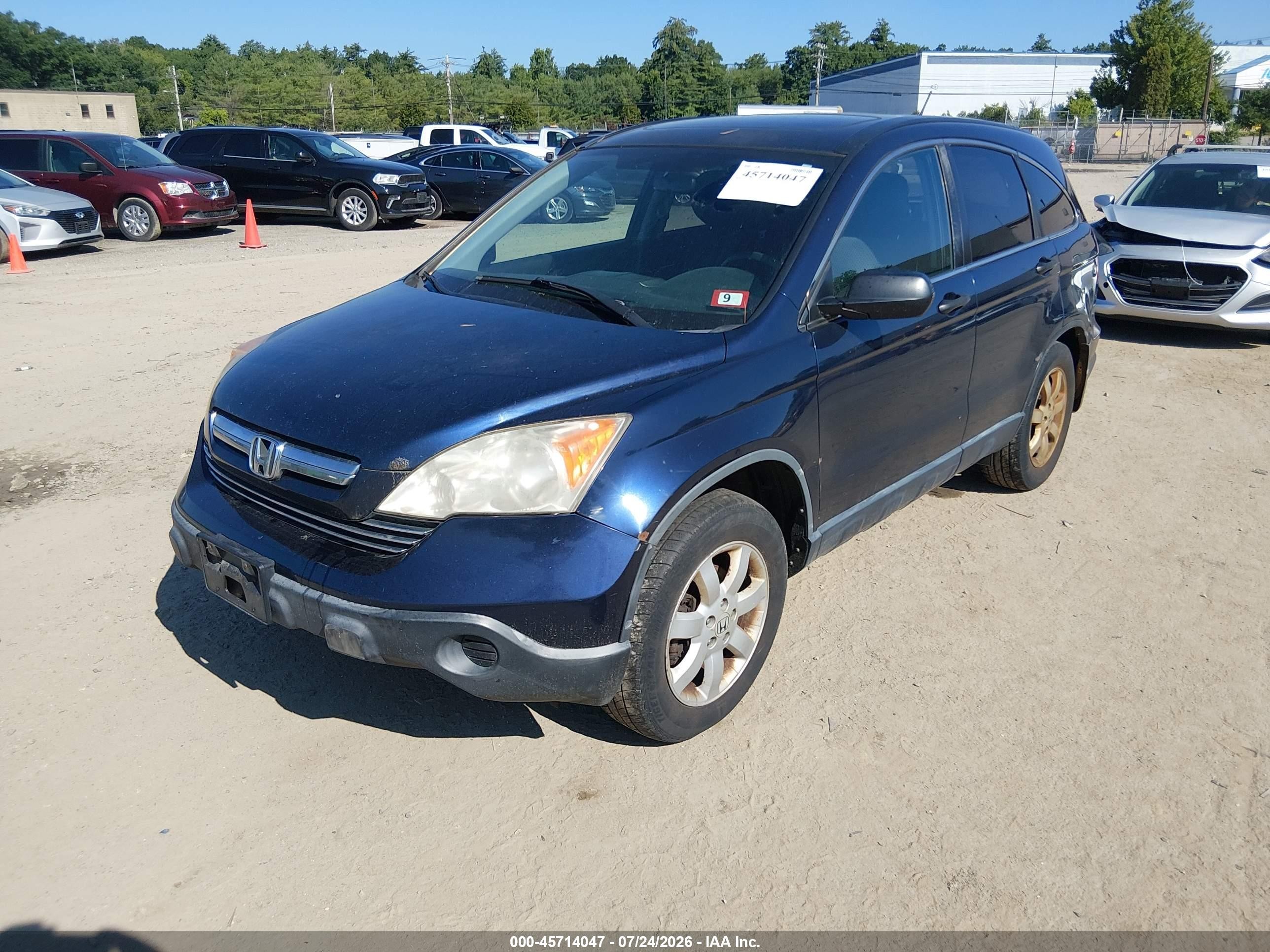 2007 Honda Cr-v Ex Blue vin: JHLRE48527C026482