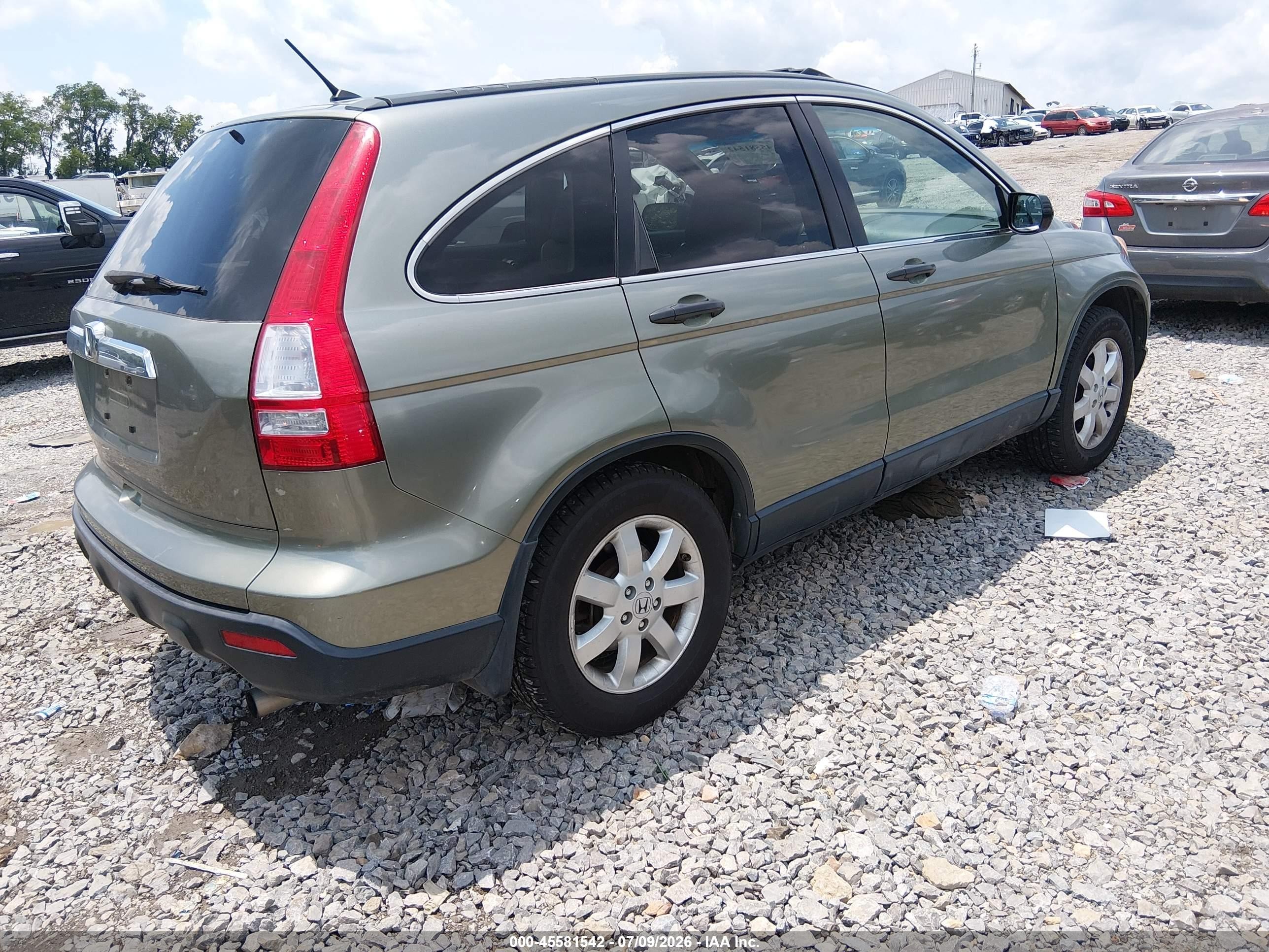 2007 Honda Cr-v Ex Green vin: JHLRE48527C079540