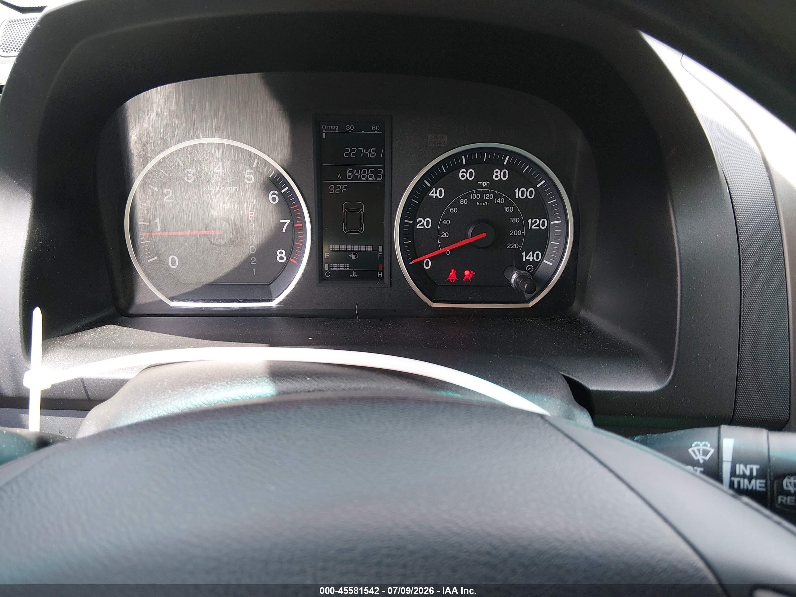 2007 Honda Cr-v Ex Green vin: JHLRE48527C079540