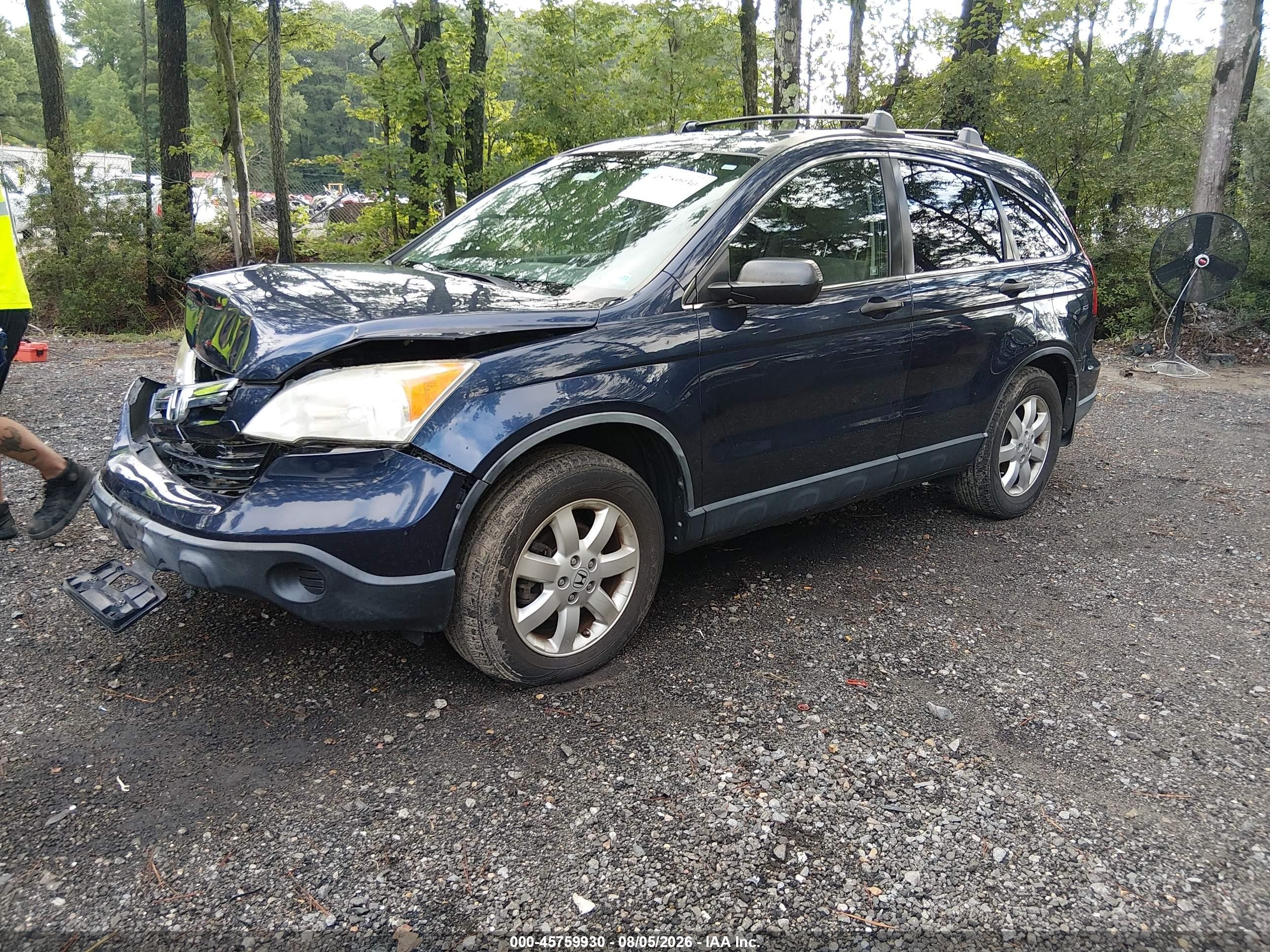 2008 Honda Cr-v Ex Blue vin: JHLRE48528C051108