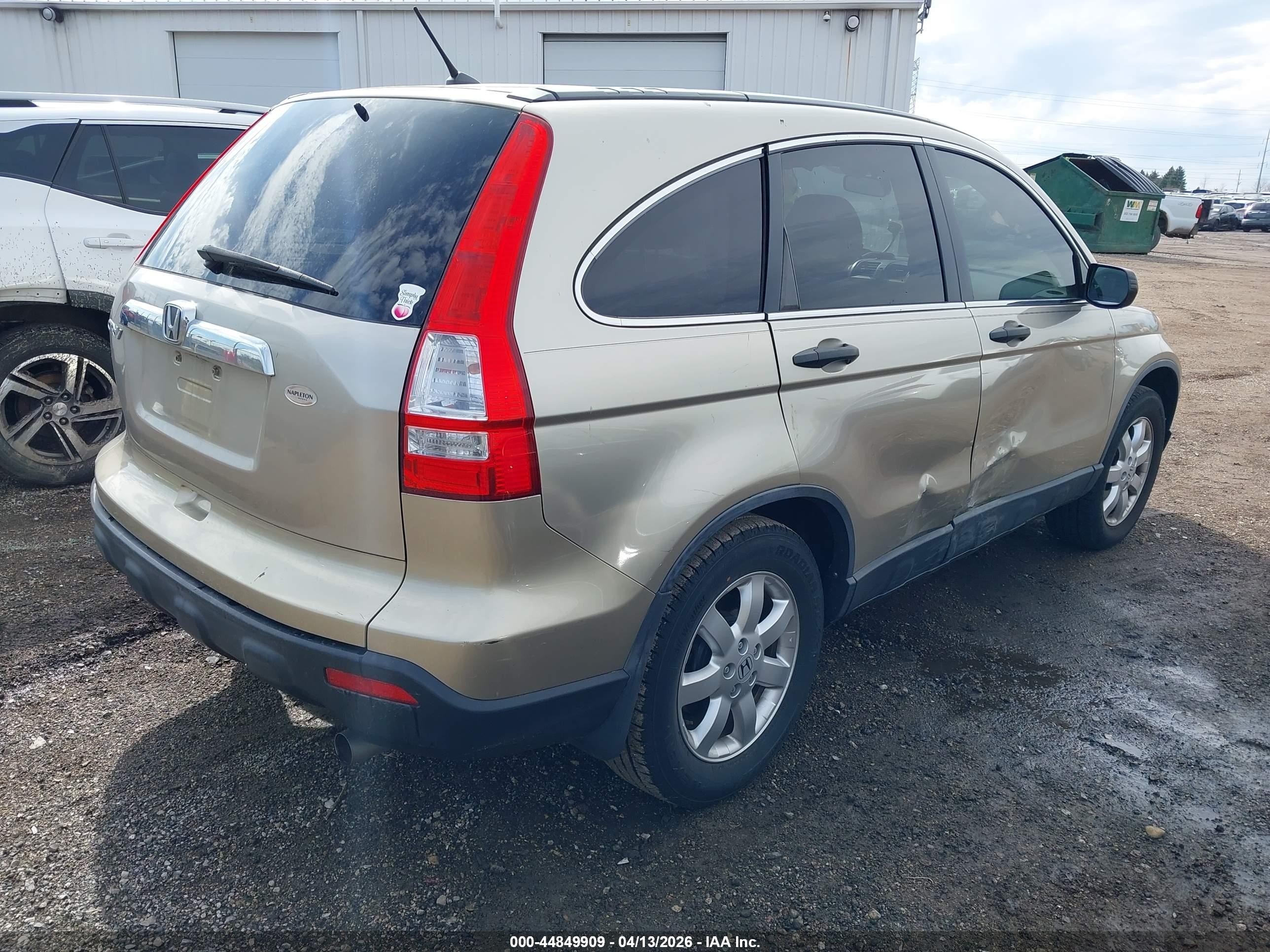 2007 Honda Cr-v Ex Beige vin: JHLRE48537C001476