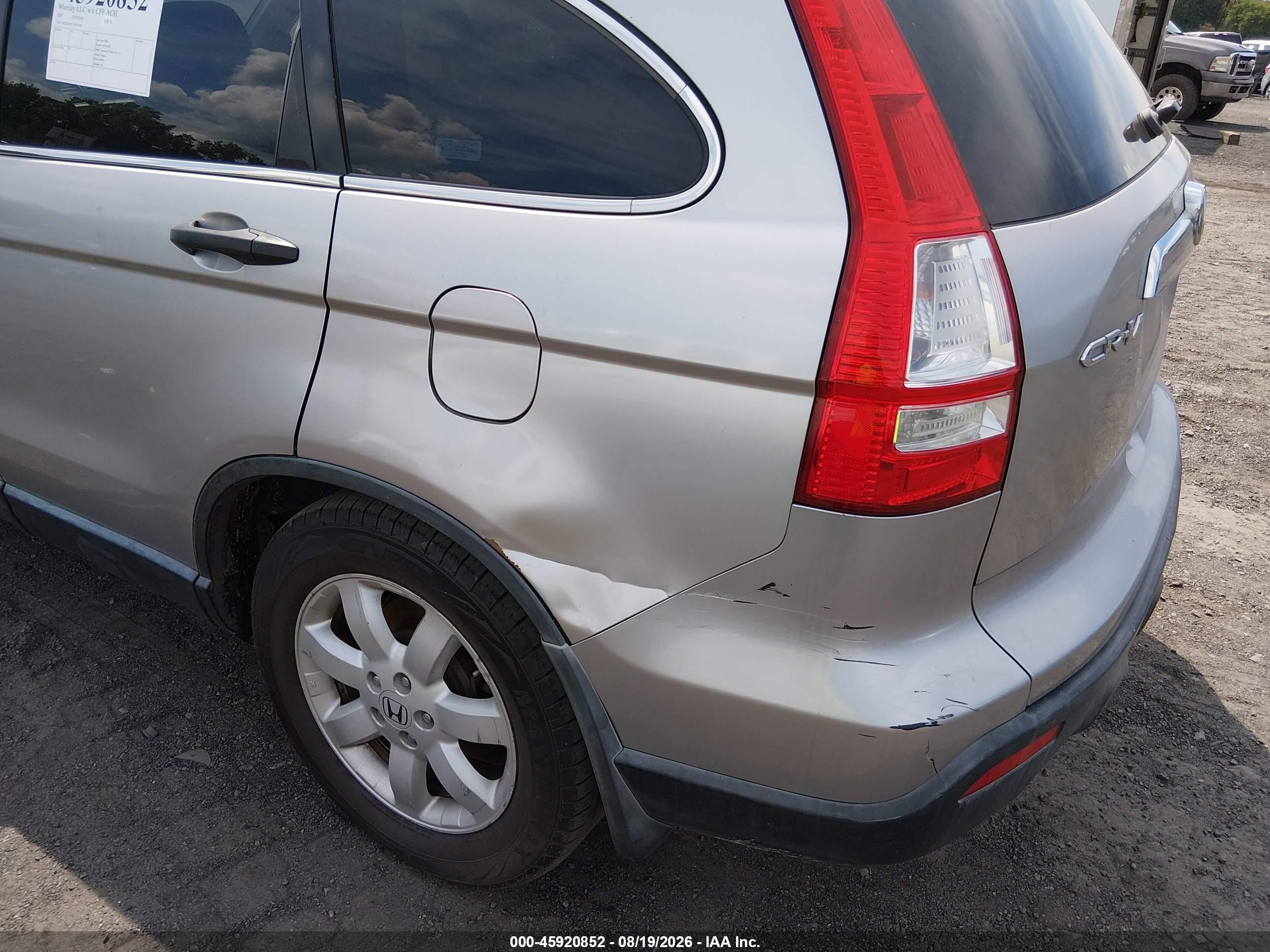 2007 Honda Cr-v Ex Silver vin: JHLRE48537C013451