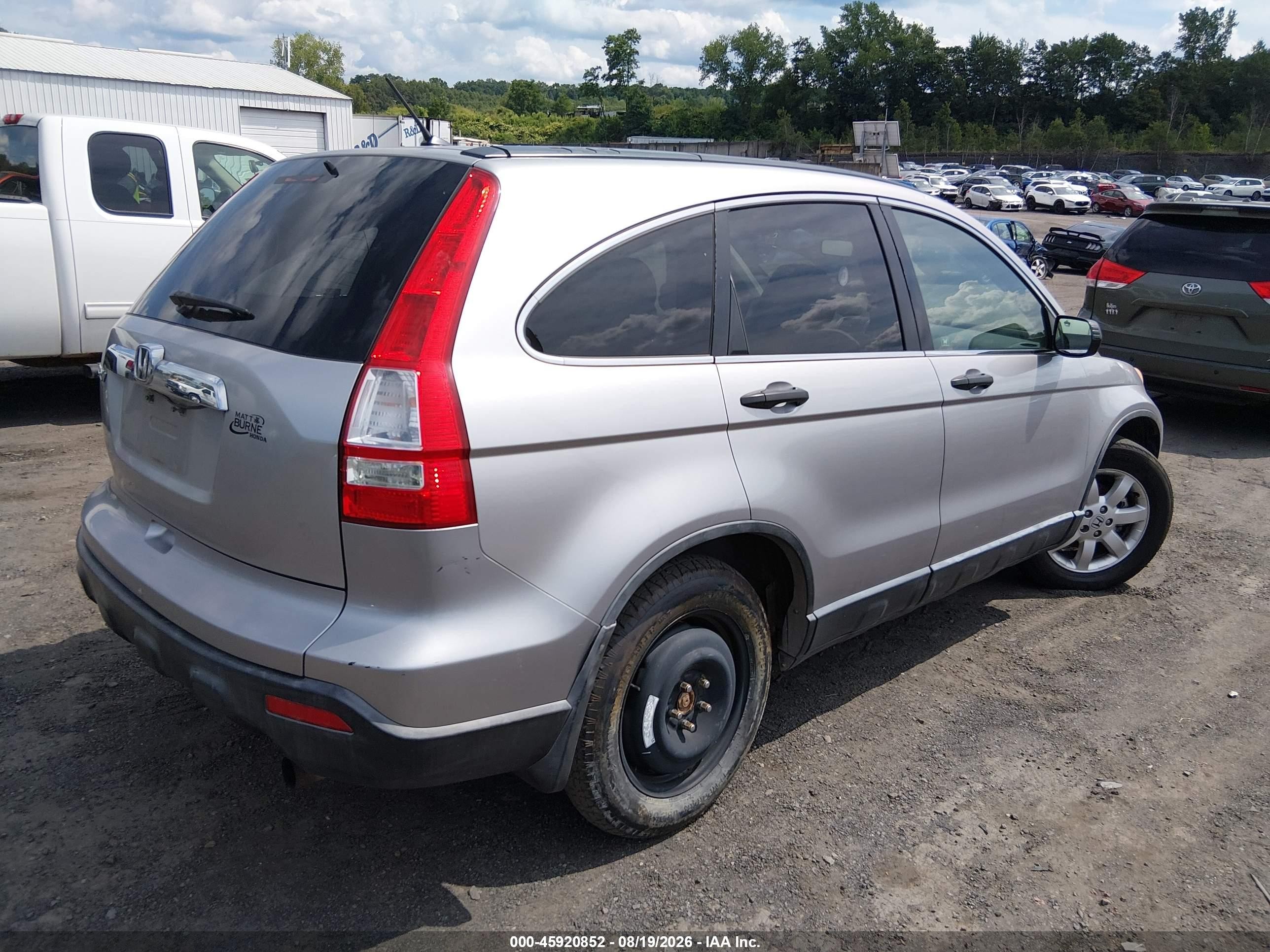 2007 Honda Cr-v Ex Silver vin: JHLRE48537C013451