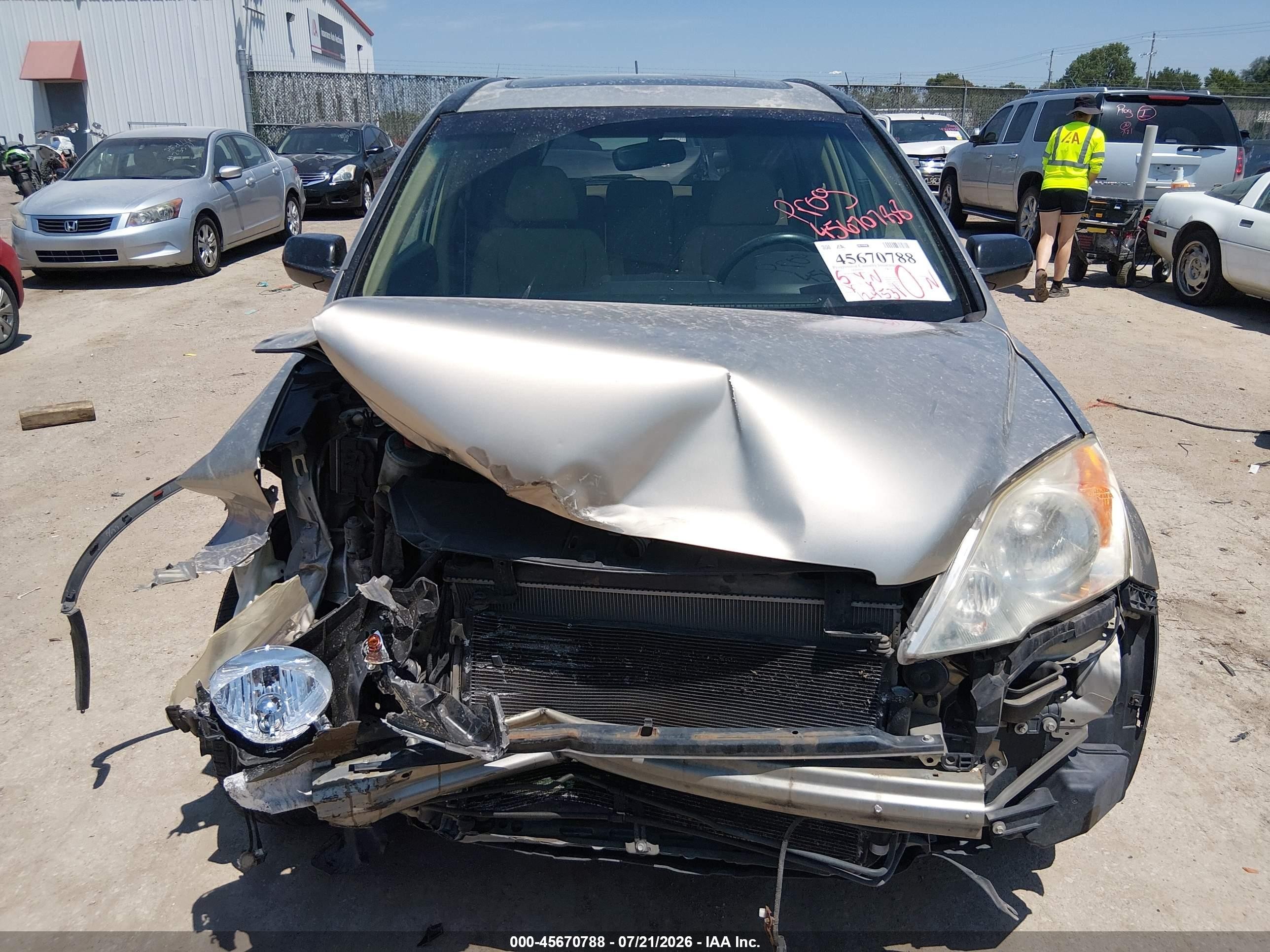 2007 Honda Cr-v Ex Gray vin: JHLRE48537C024689