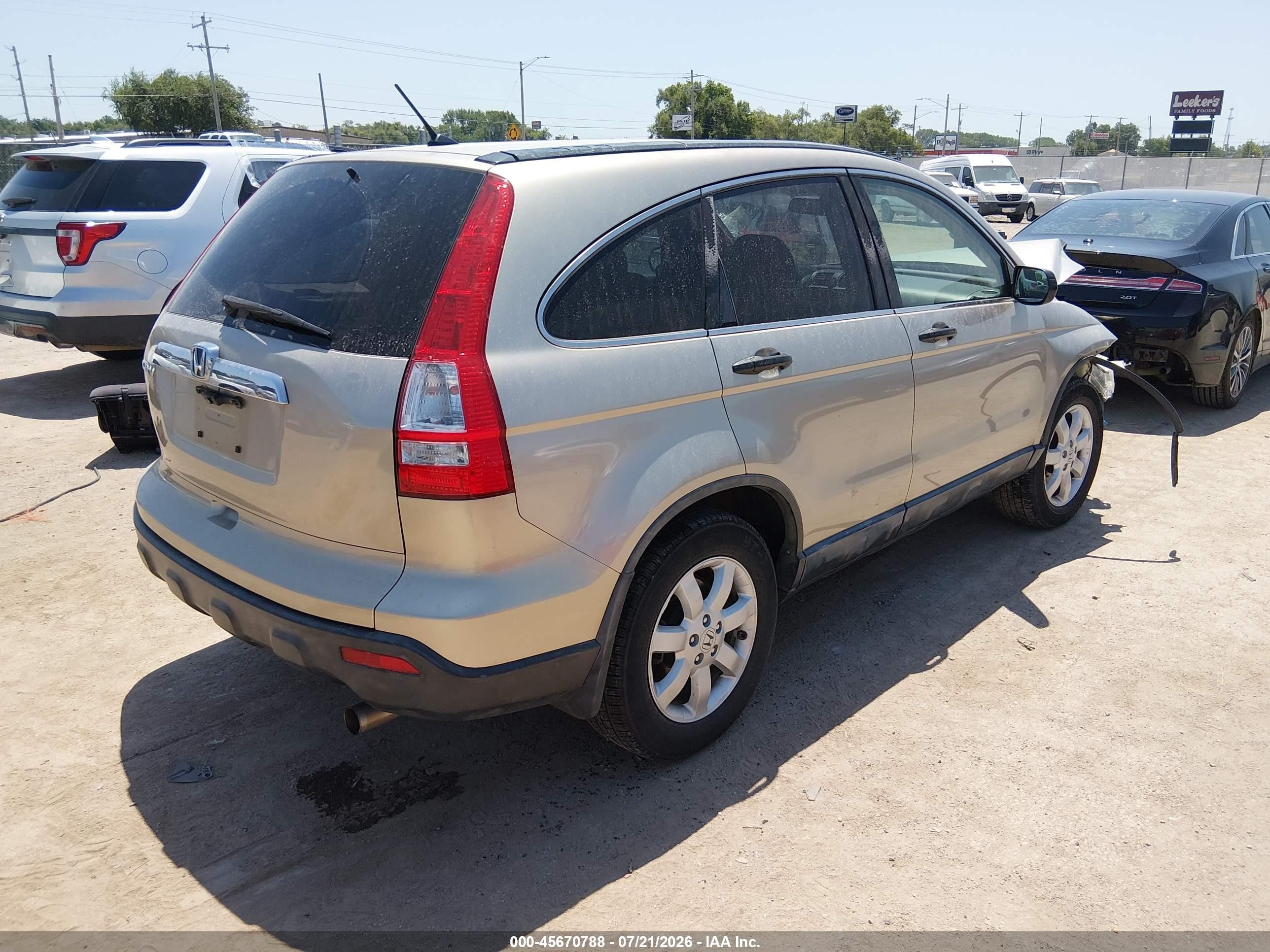 2007 Honda Cr-v Ex Gray vin: JHLRE48537C024689
