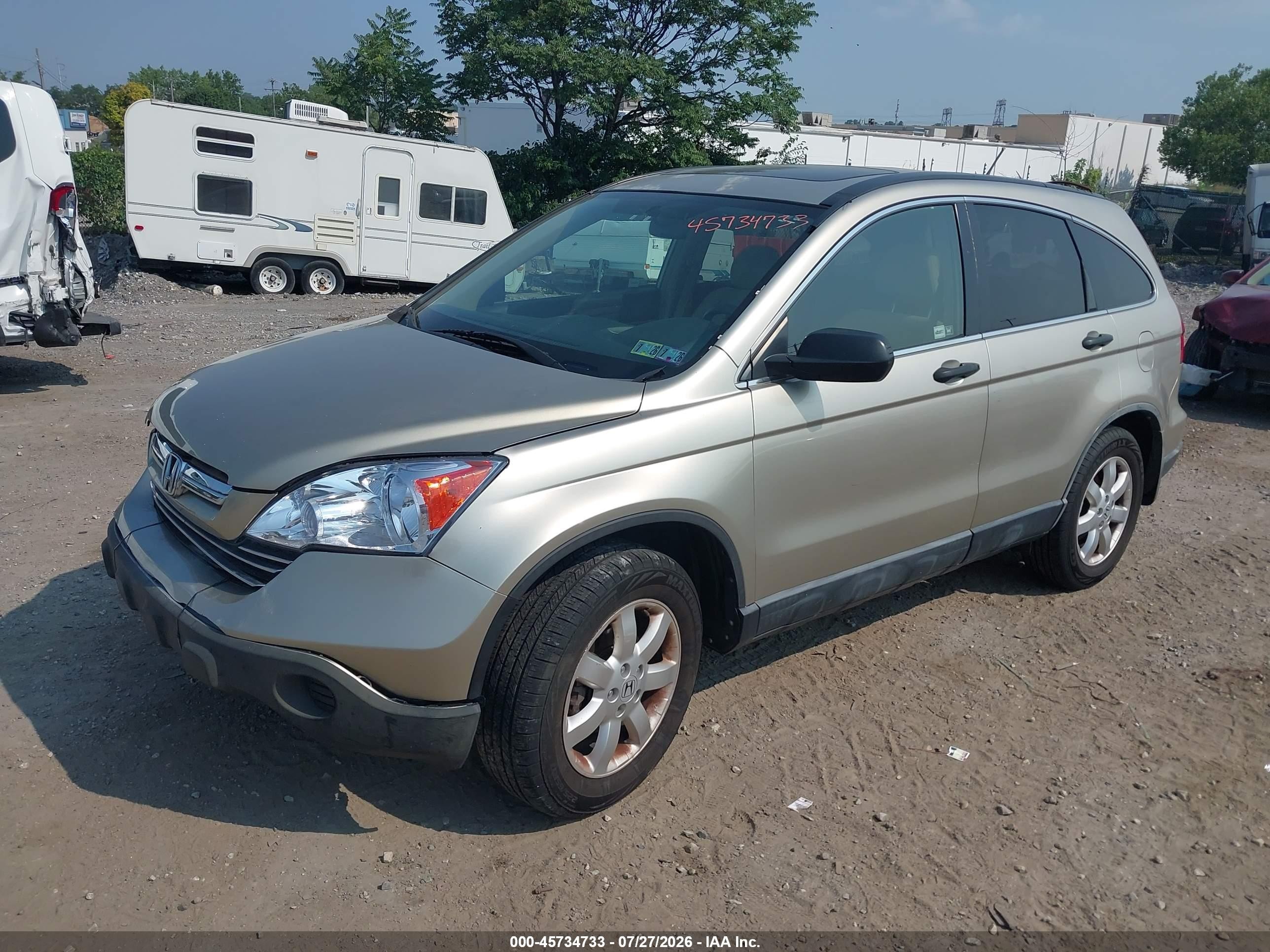 2007 Honda Cr-v Ex Gold vin: JHLRE48537C060138