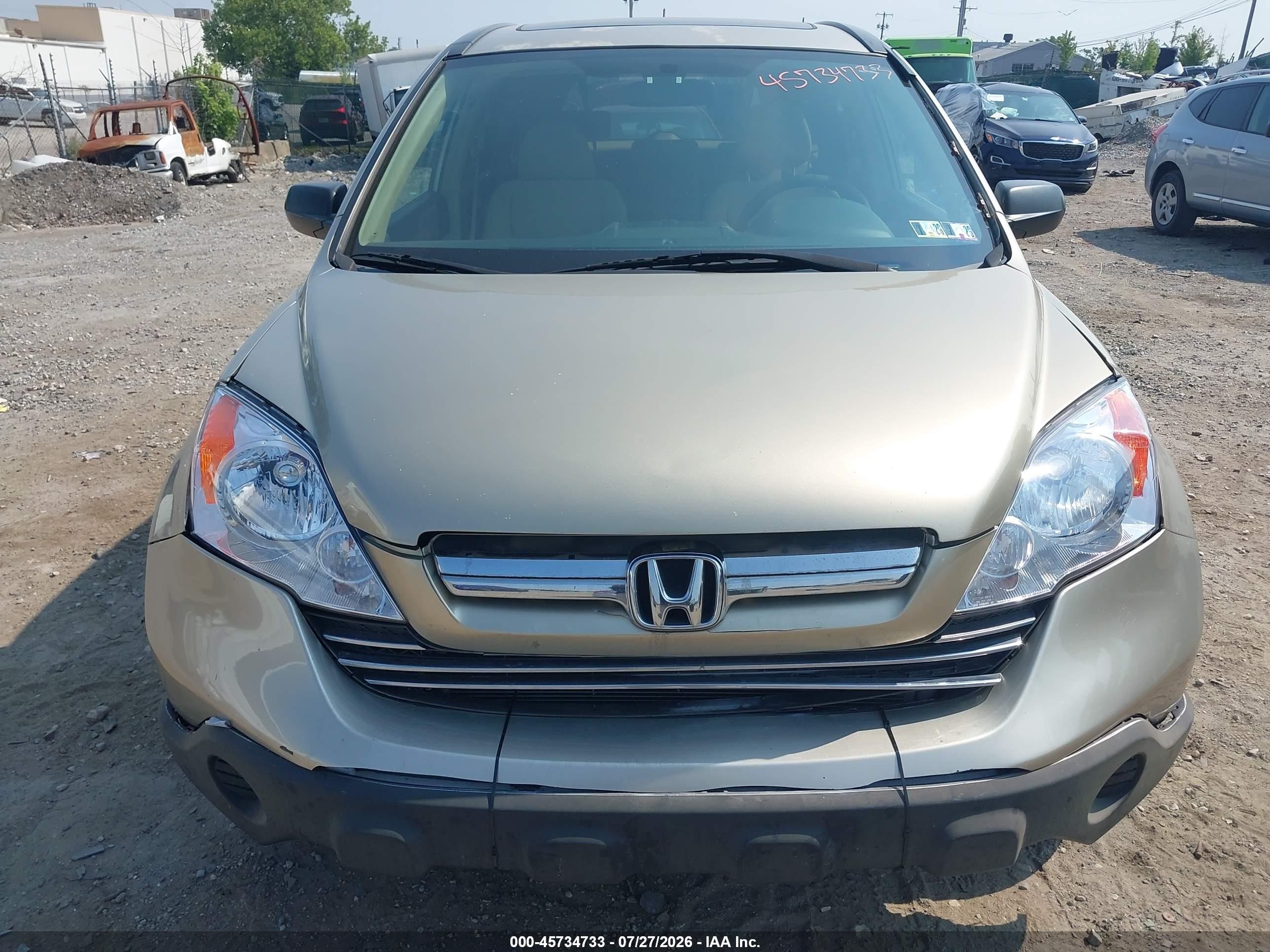 2007 Honda Cr-v Ex Gold vin: JHLRE48537C060138
