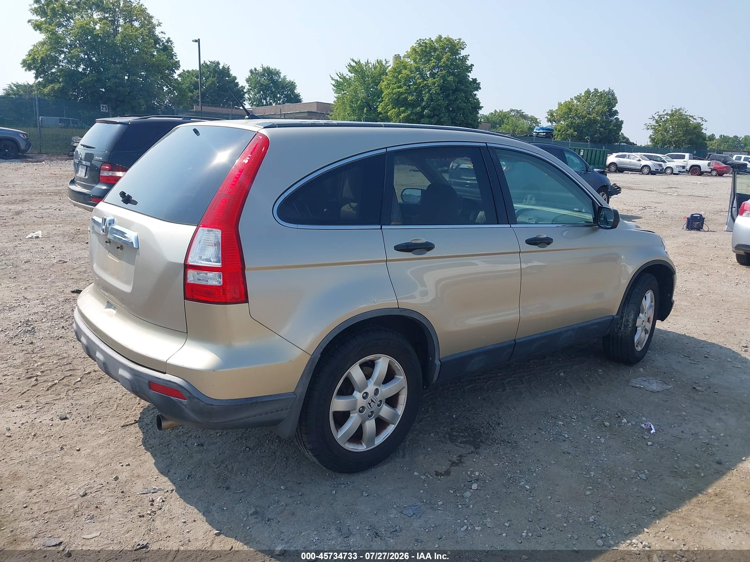 2007 Honda Cr-v Ex Gold vin: JHLRE48537C060138