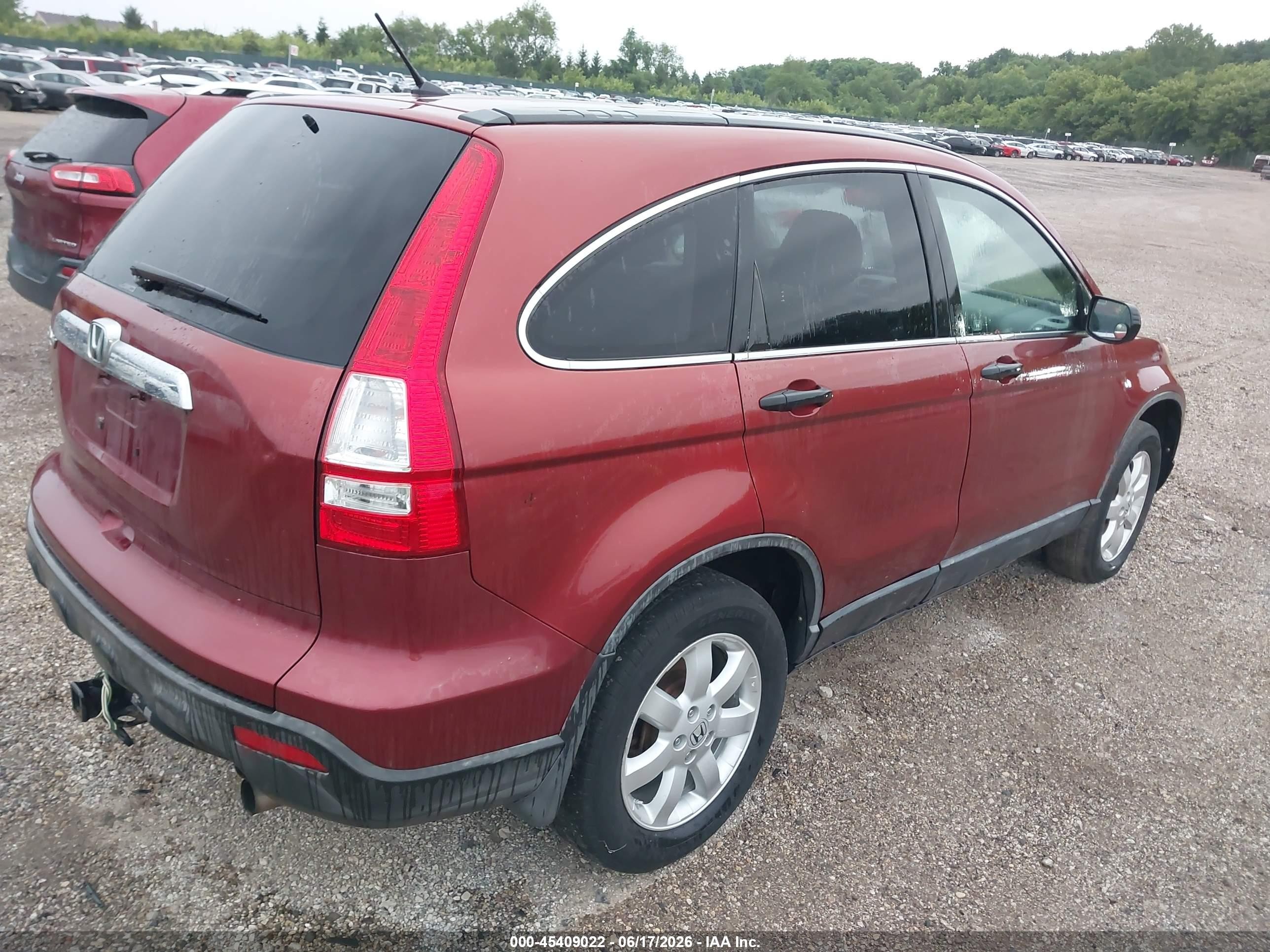 2007 Honda Cr-v Ex Red vin: JHLRE48537C072774