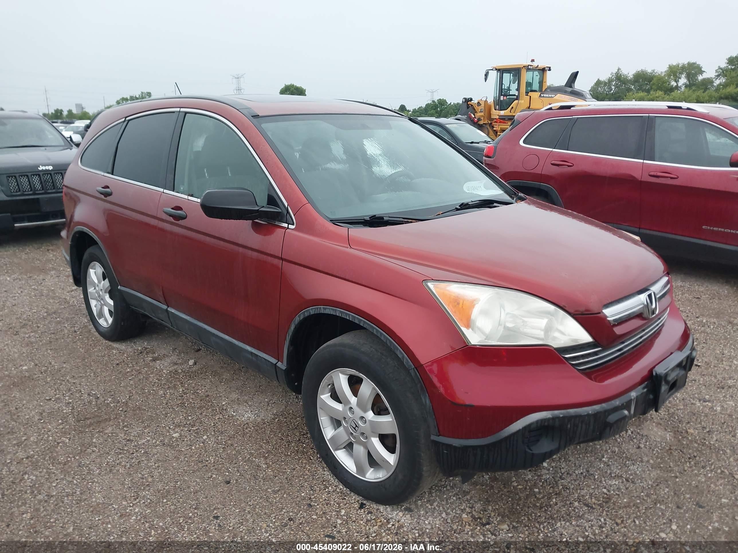 2007 Honda Cr-v Ex Red vin: JHLRE48537C072774