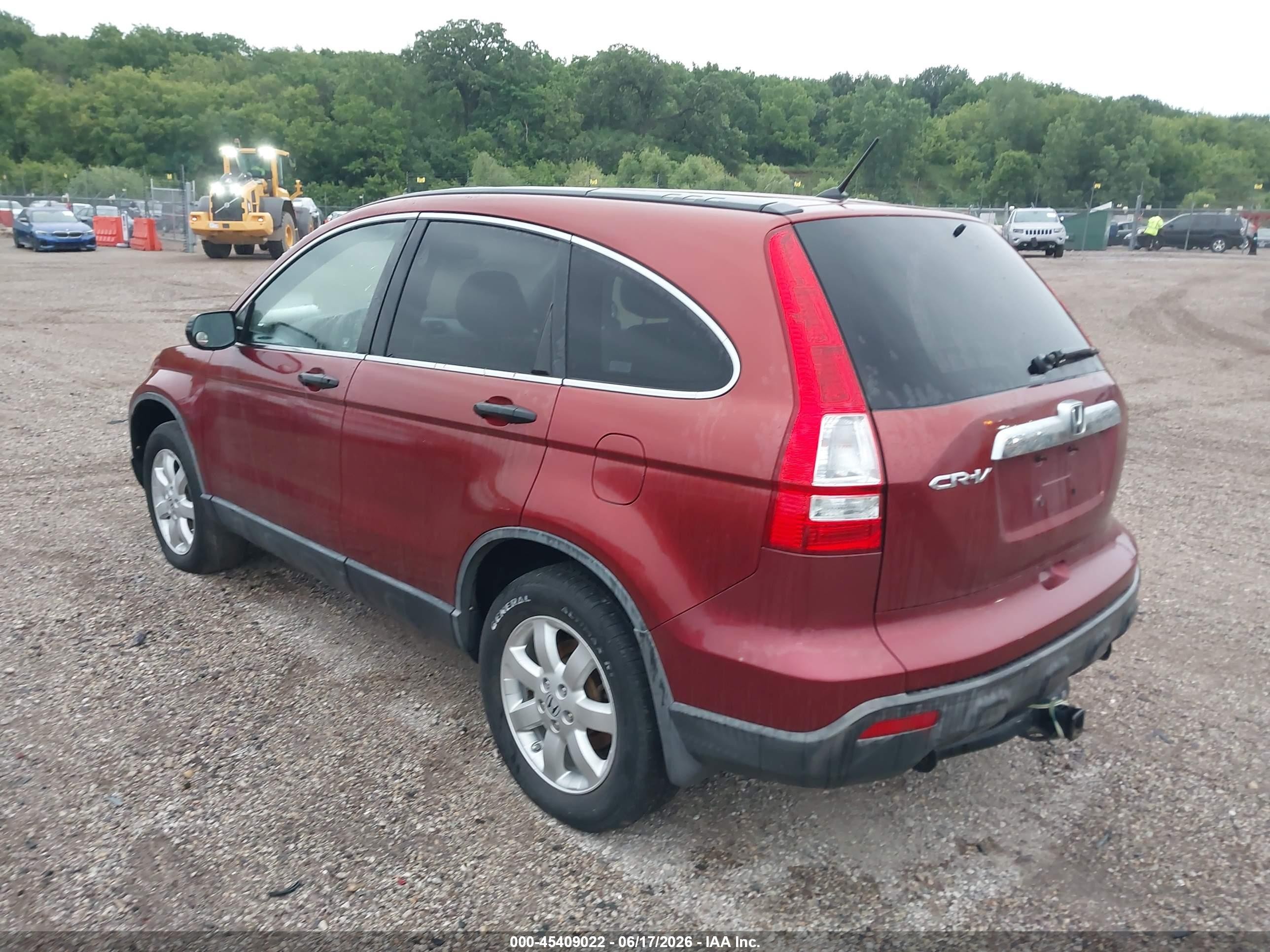 2007 Honda Cr-v Ex Red vin: JHLRE48537C072774