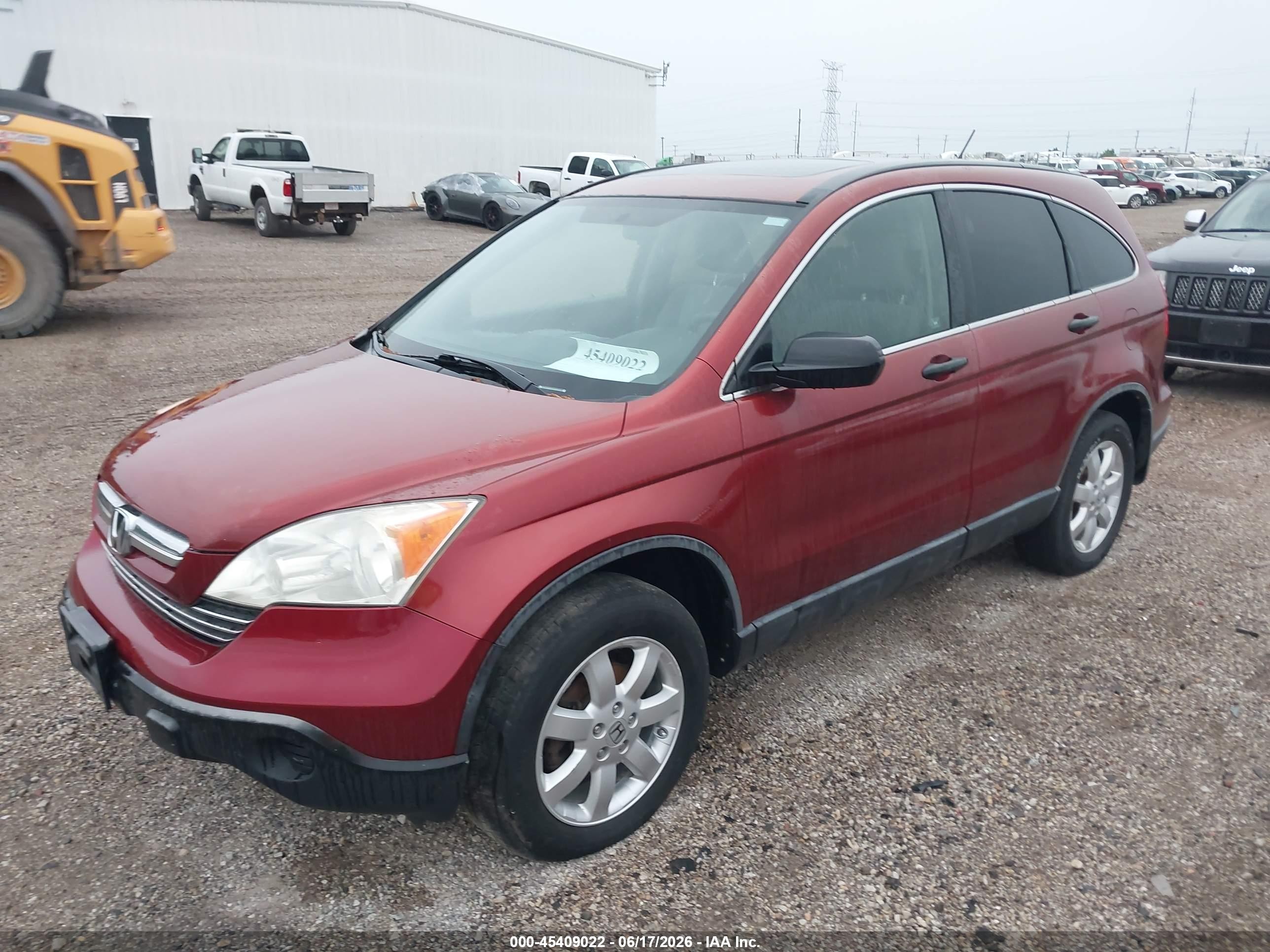 2007 Honda Cr-v Ex Red vin: JHLRE48537C072774