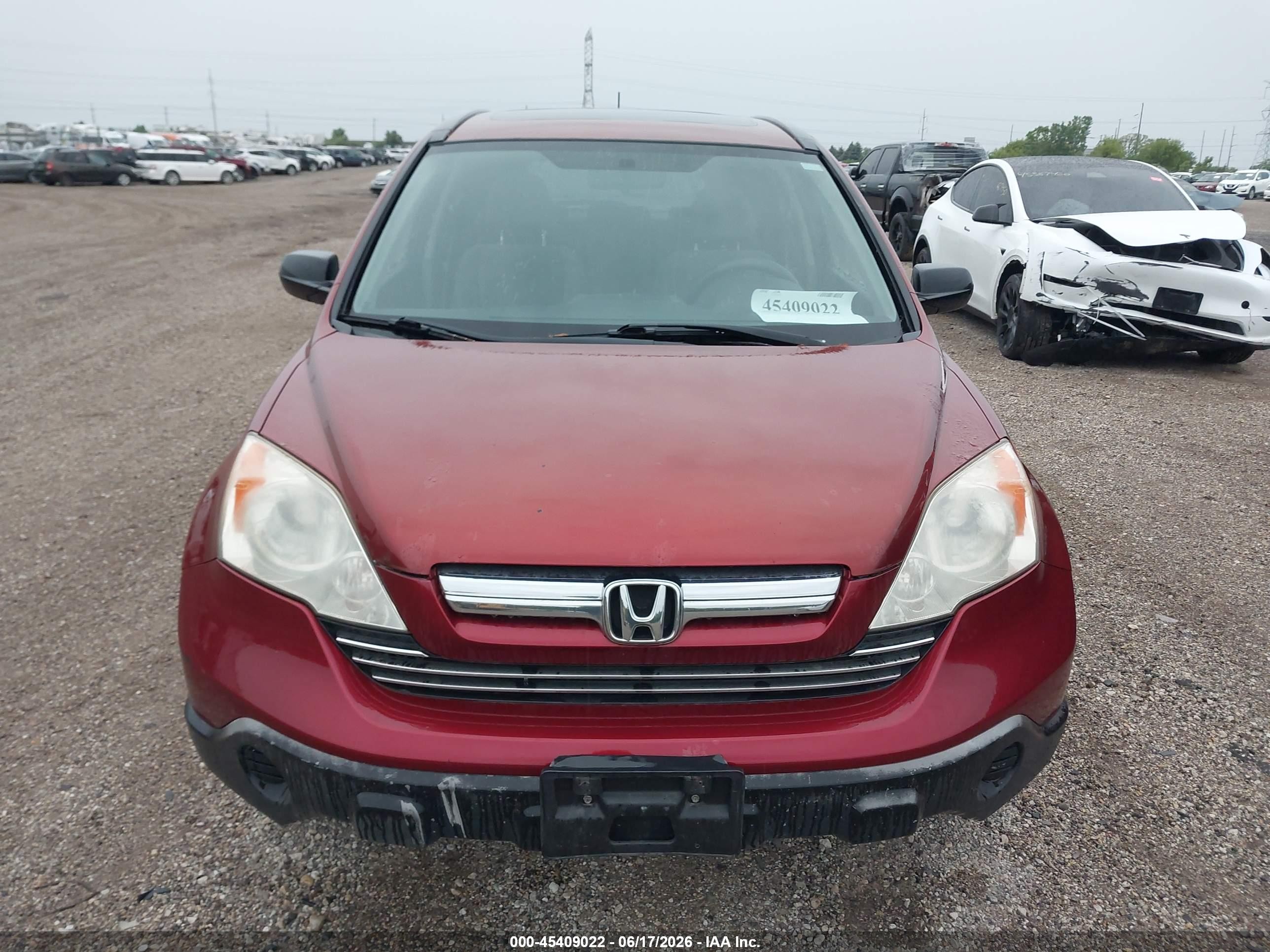 2007 Honda Cr-v Ex Red vin: JHLRE48537C072774
