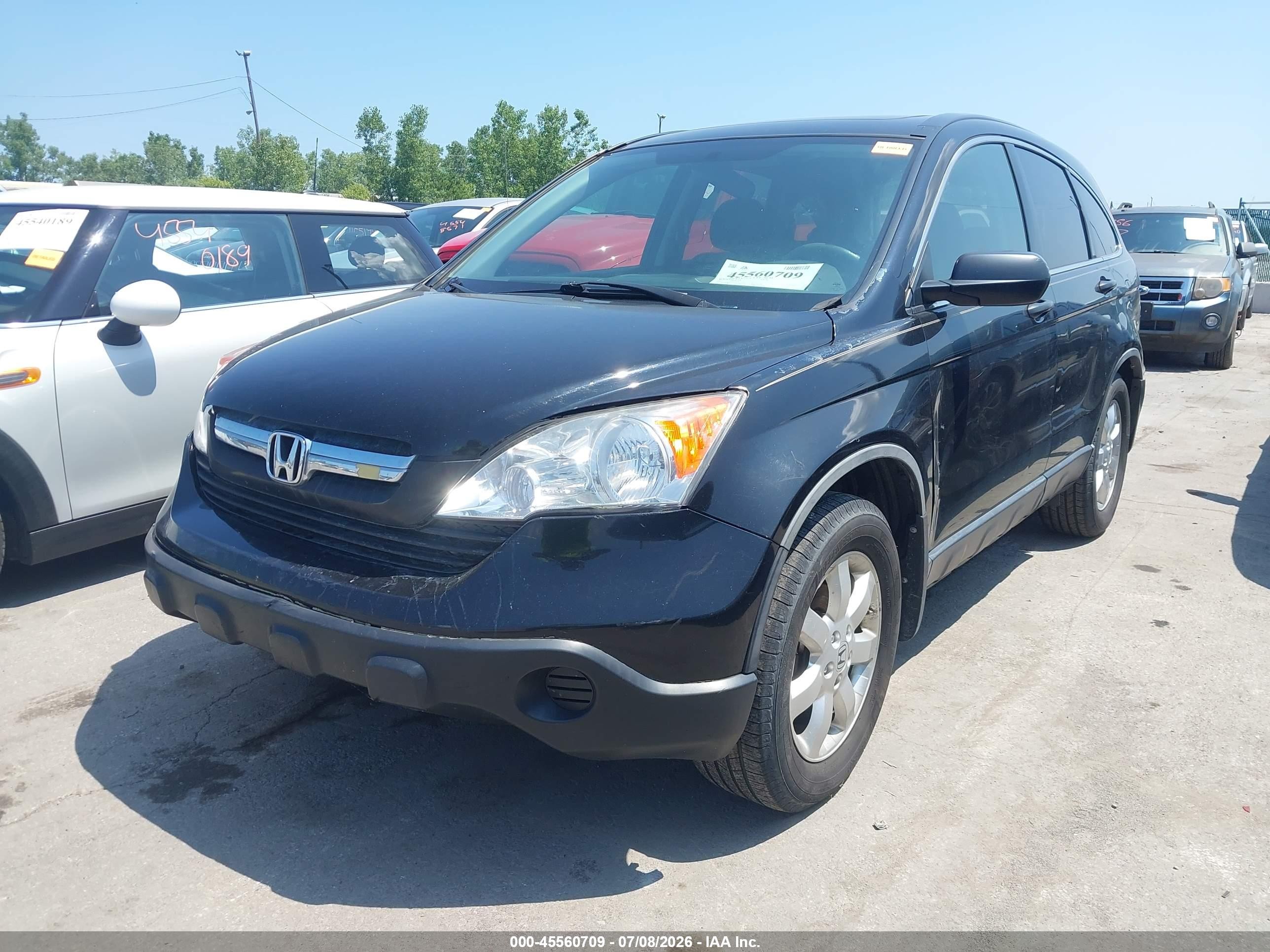2007 Honda Cr-v Ex Black vin: JHLRE48537C100539
