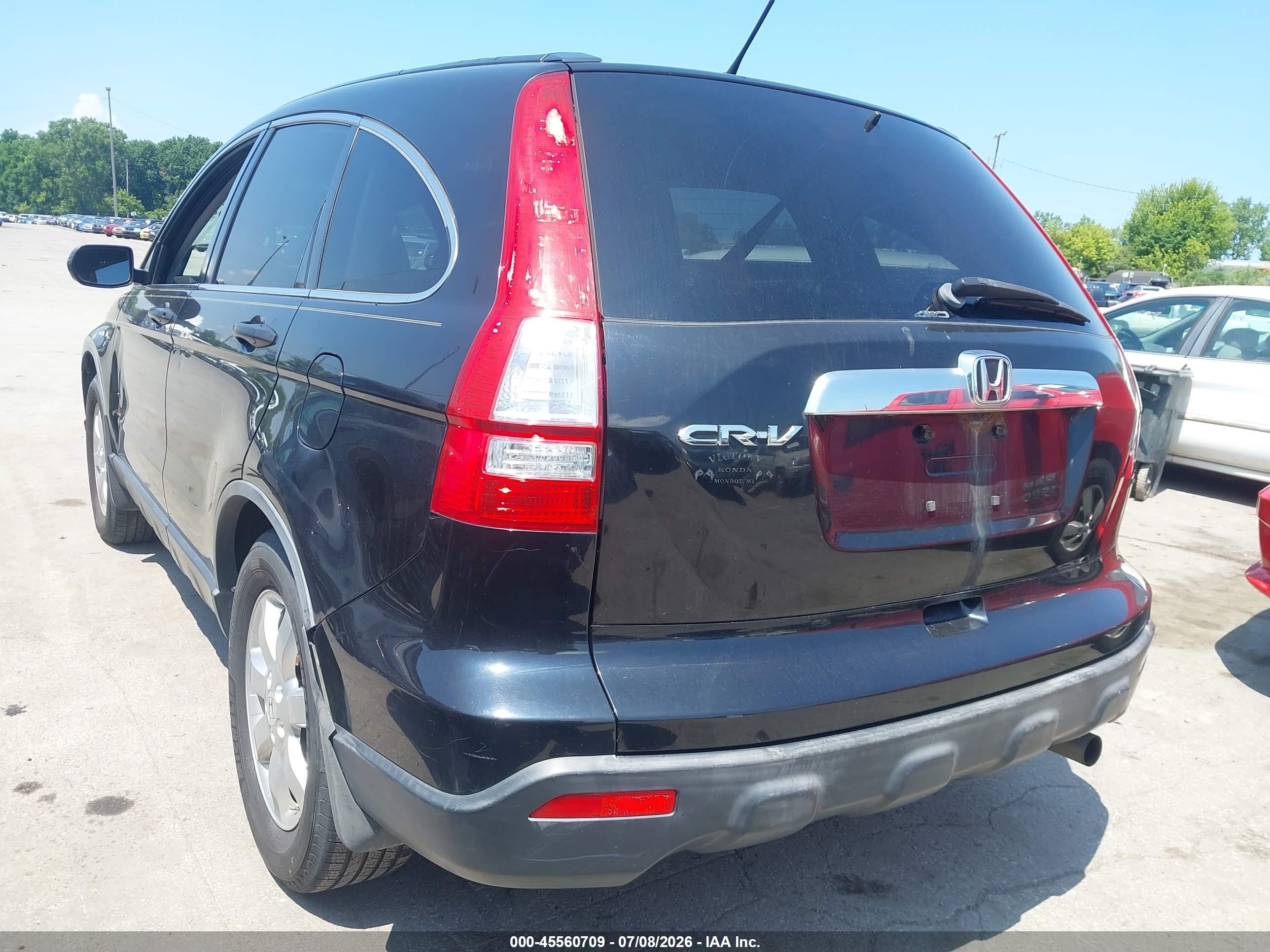 2007 Honda Cr-v Ex Black vin: JHLRE48537C100539