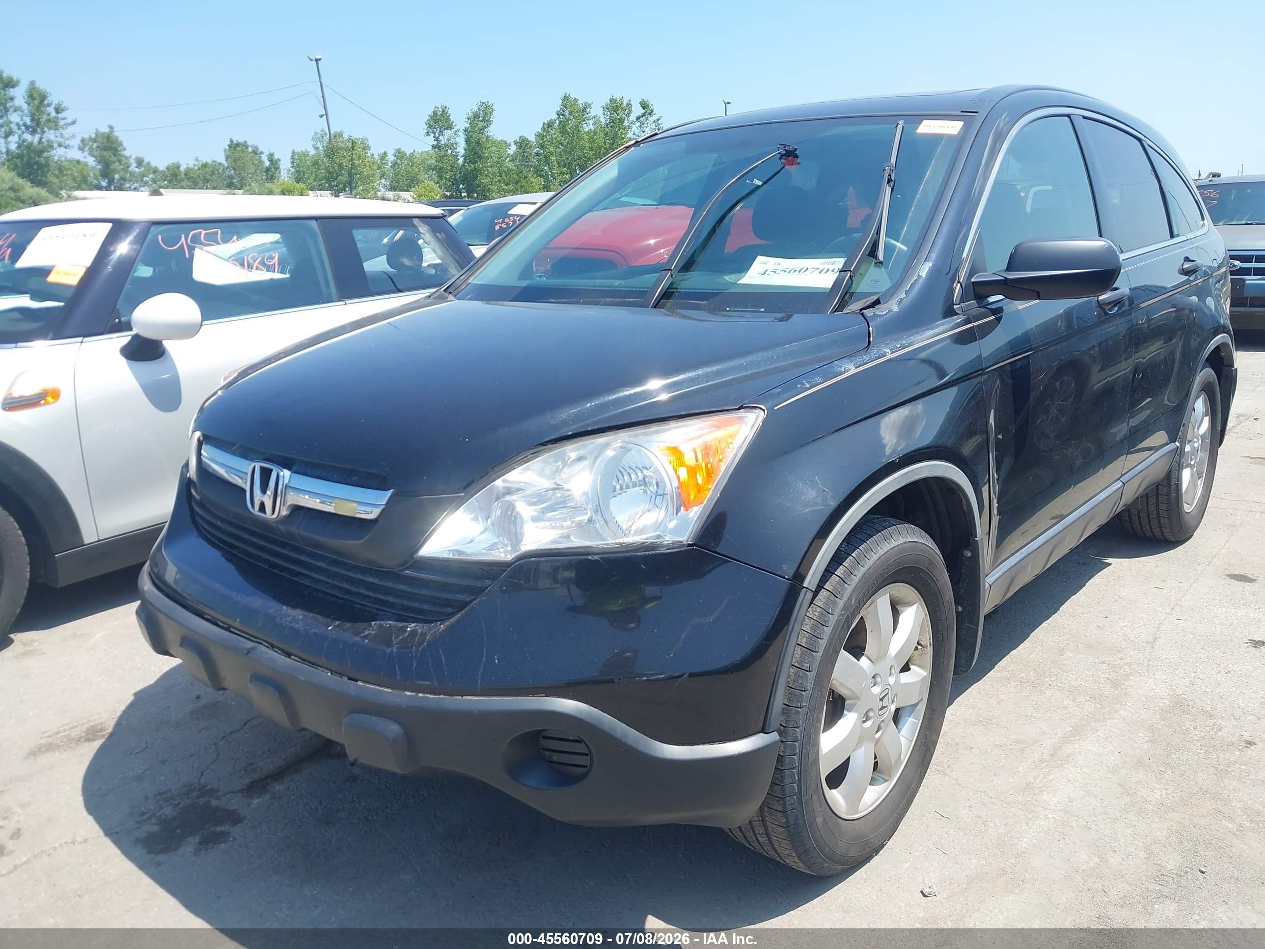 2007 Honda Cr-v Ex Black vin: JHLRE48537C100539