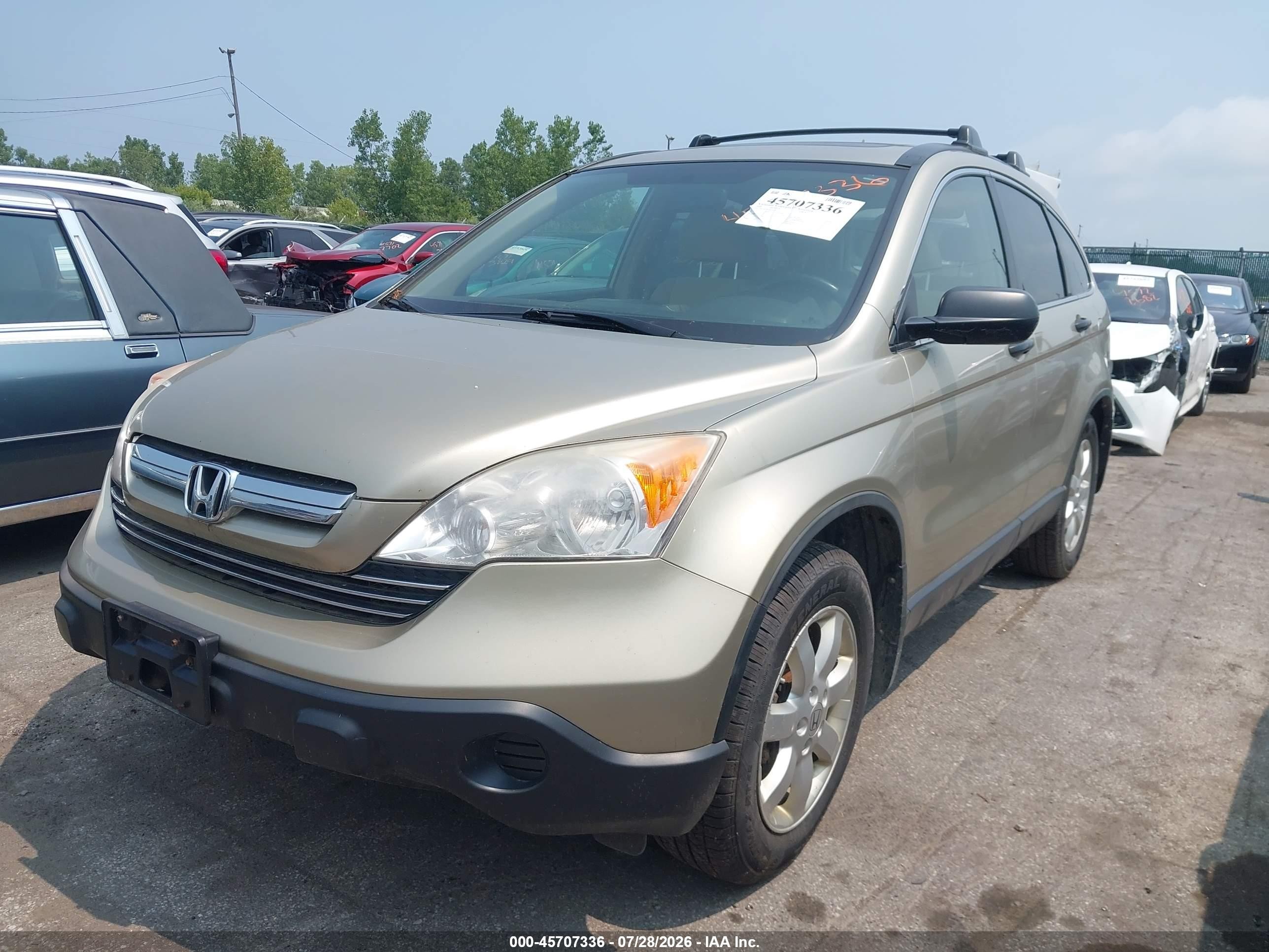 2008 Honda Cr-v Ex Gold vin: JHLRE48538C030039