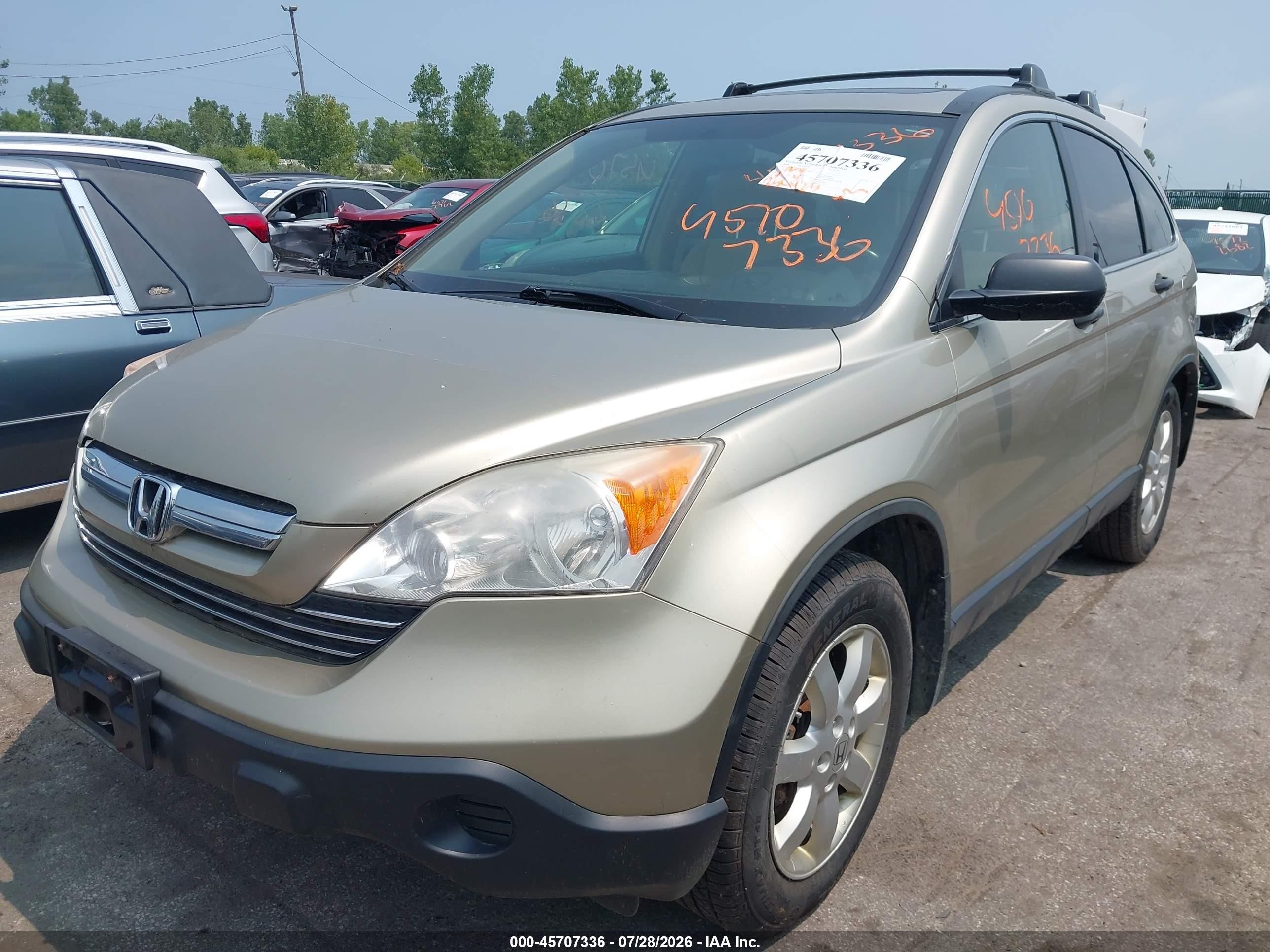 2008 Honda Cr-v Ex Gold vin: JHLRE48538C030039