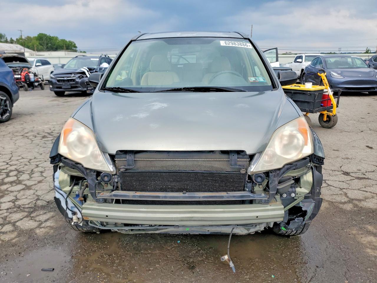 2007 Honda Cr-v Ex Green vin: JHLRE48547C033210