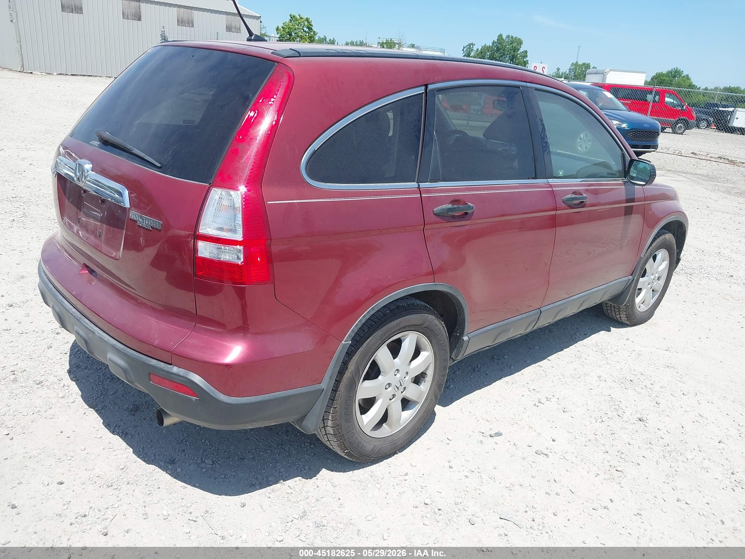 2007 Honda Cr-v Ex Red vin: JHLRE48547C050170