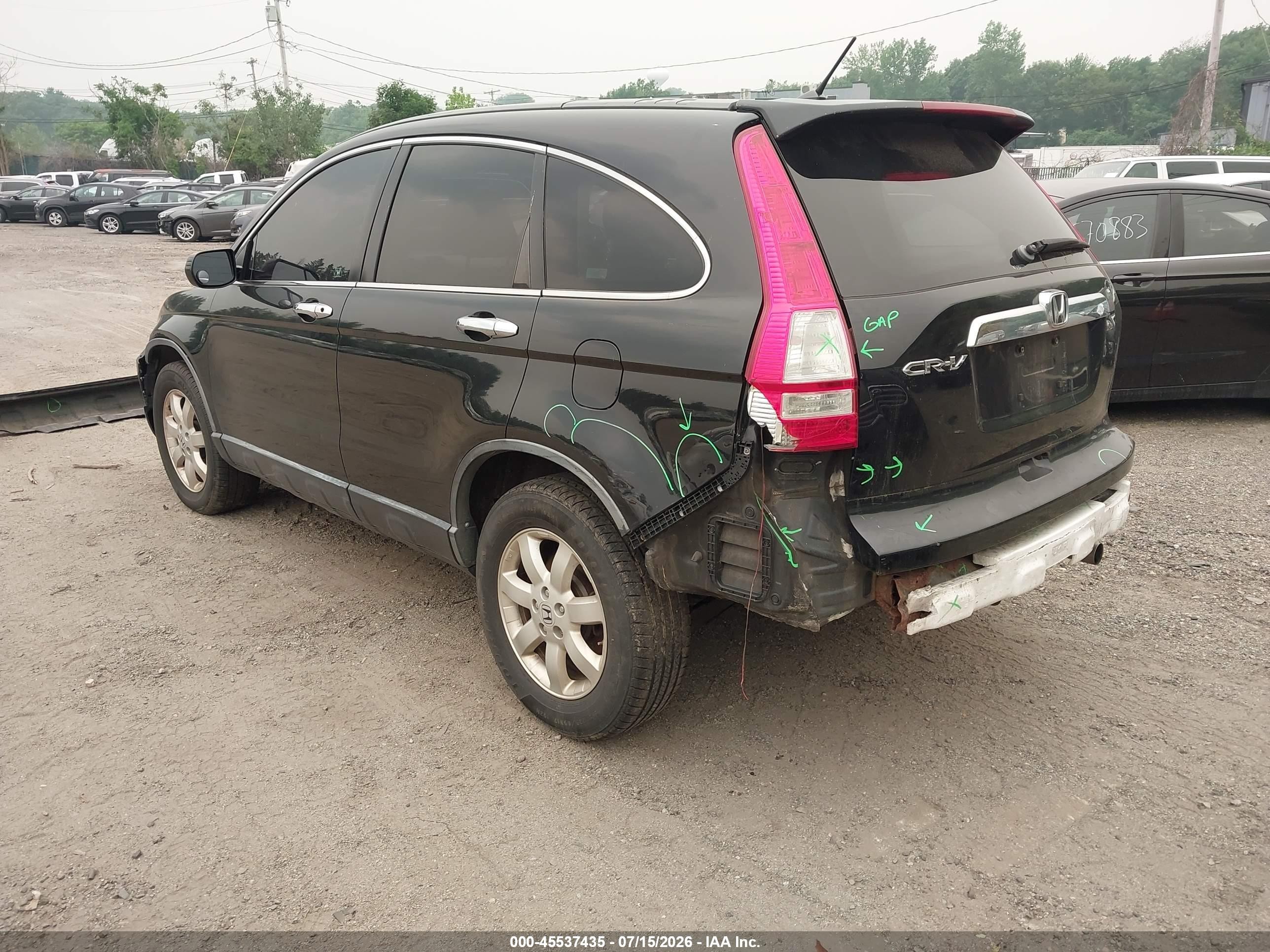 2007 Honda Cr-v Ex Black vin: JHLRE48547C082388