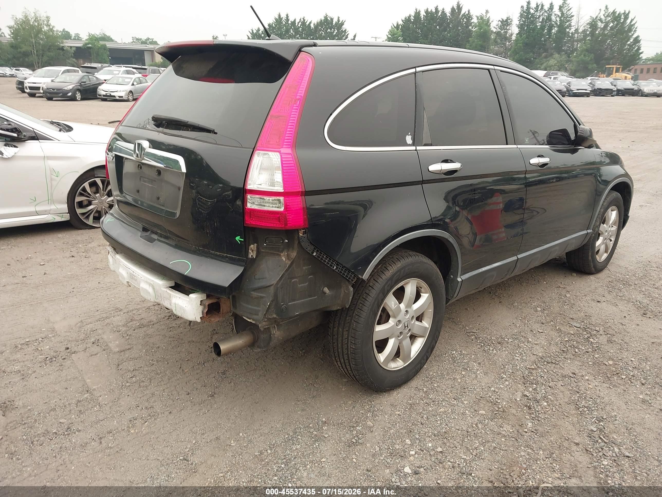 2007 Honda Cr-v Ex Black vin: JHLRE48547C082388