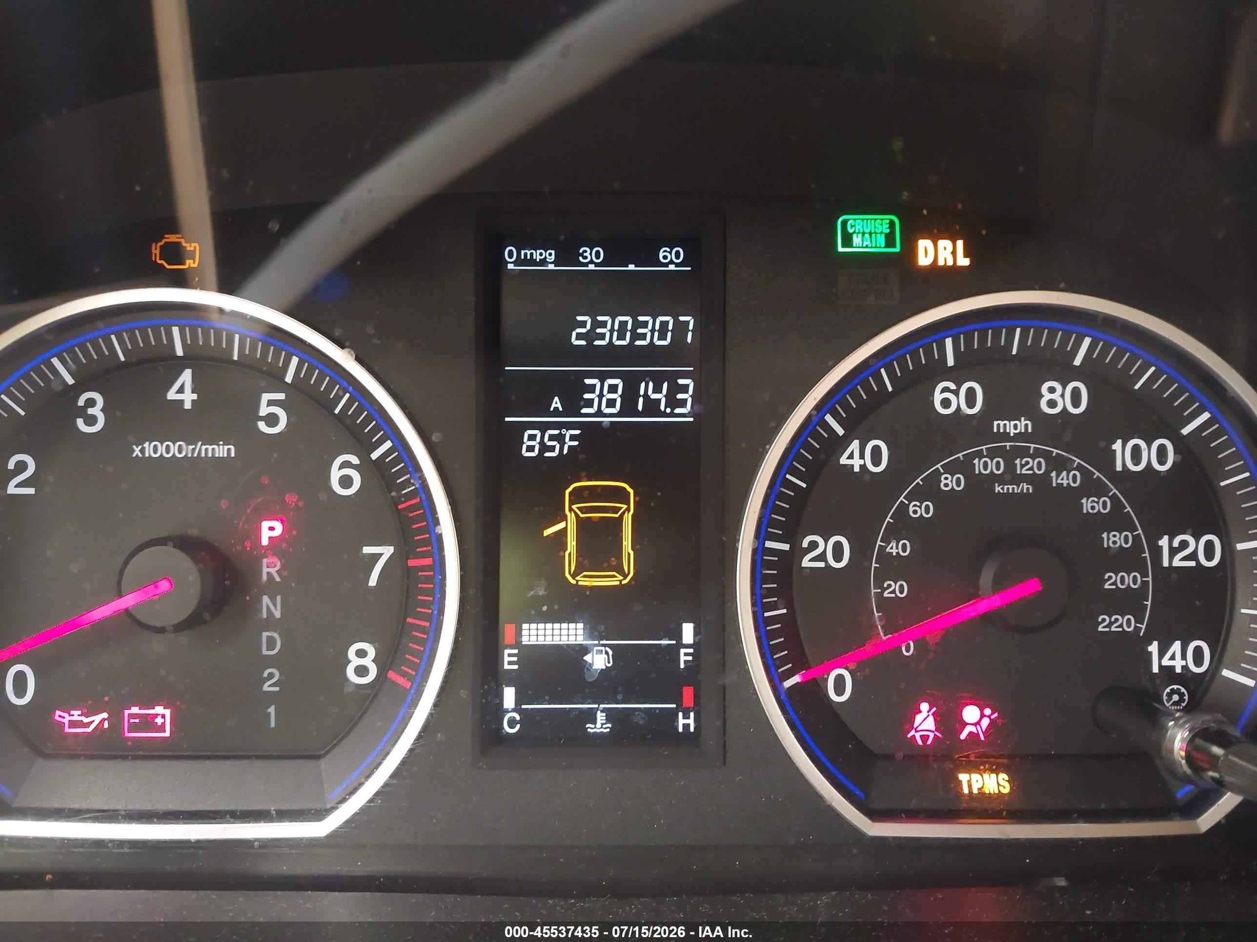 2007 Honda Cr-v Ex Black vin: JHLRE48547C082388