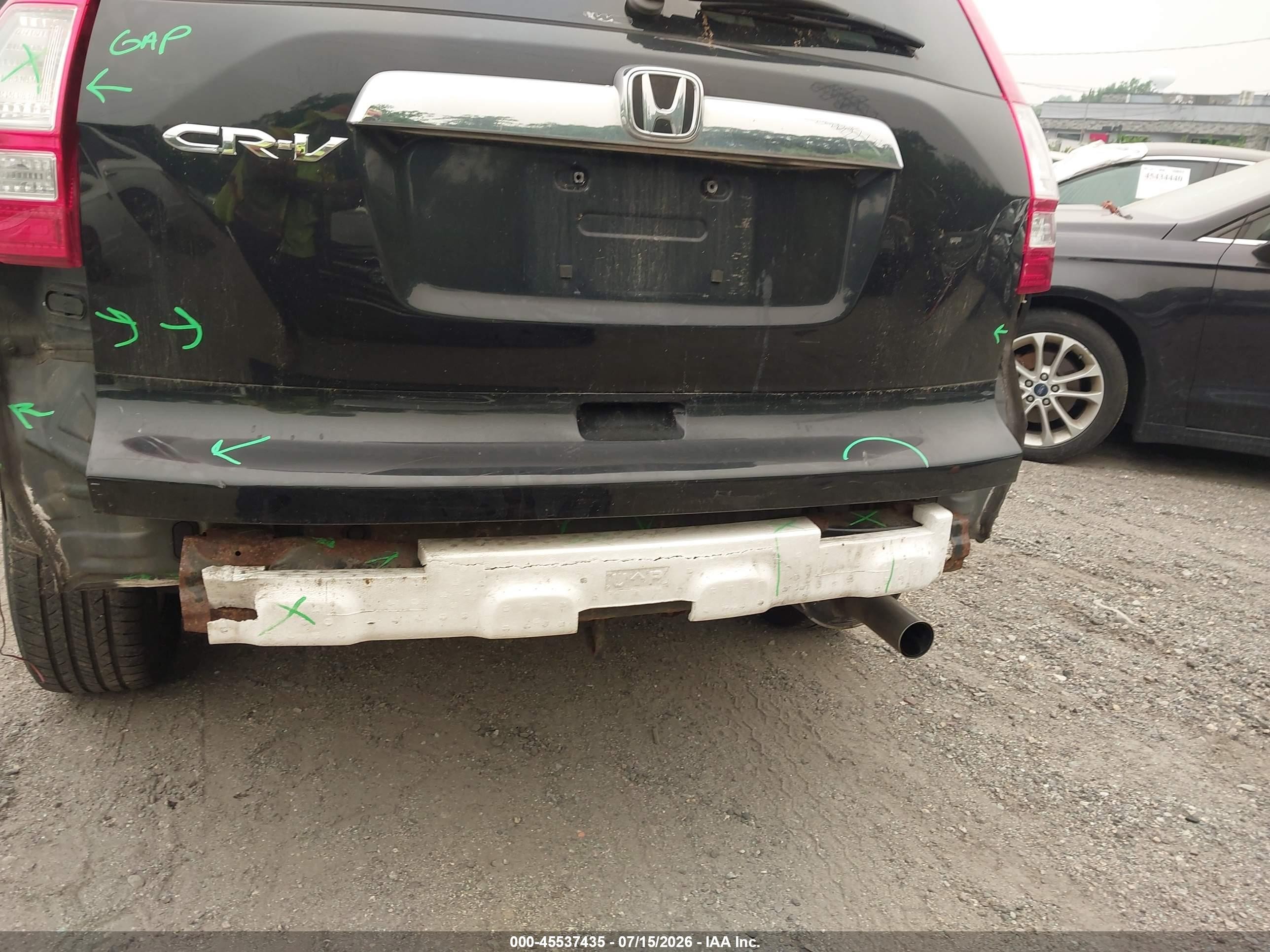 2007 Honda Cr-v Ex Black vin: JHLRE48547C082388