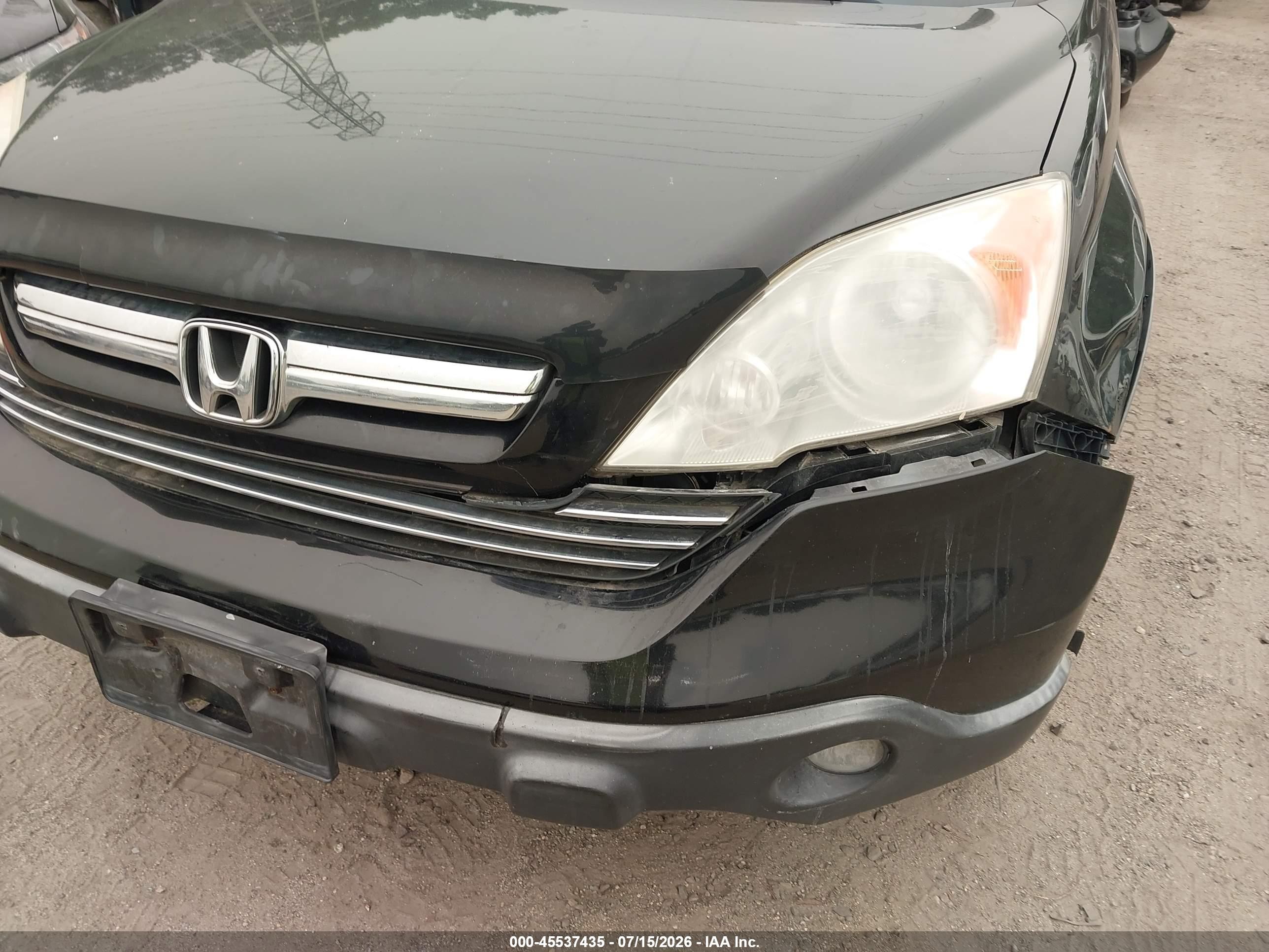 2007 Honda Cr-v Ex Black vin: JHLRE48547C082388