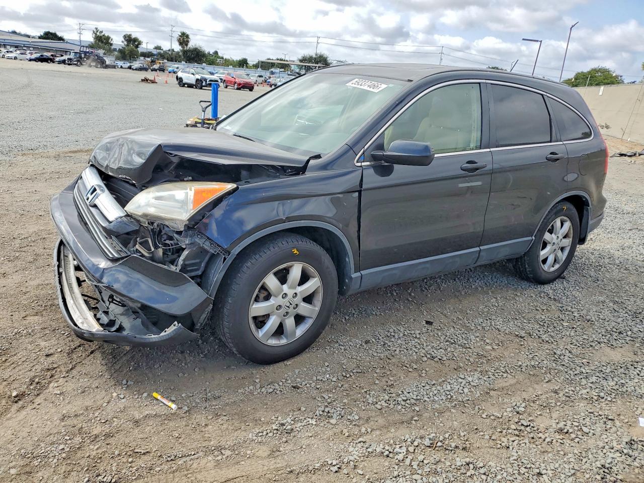 2007 Honda Cr-v Ex Black vin: JHLRE48547C087056