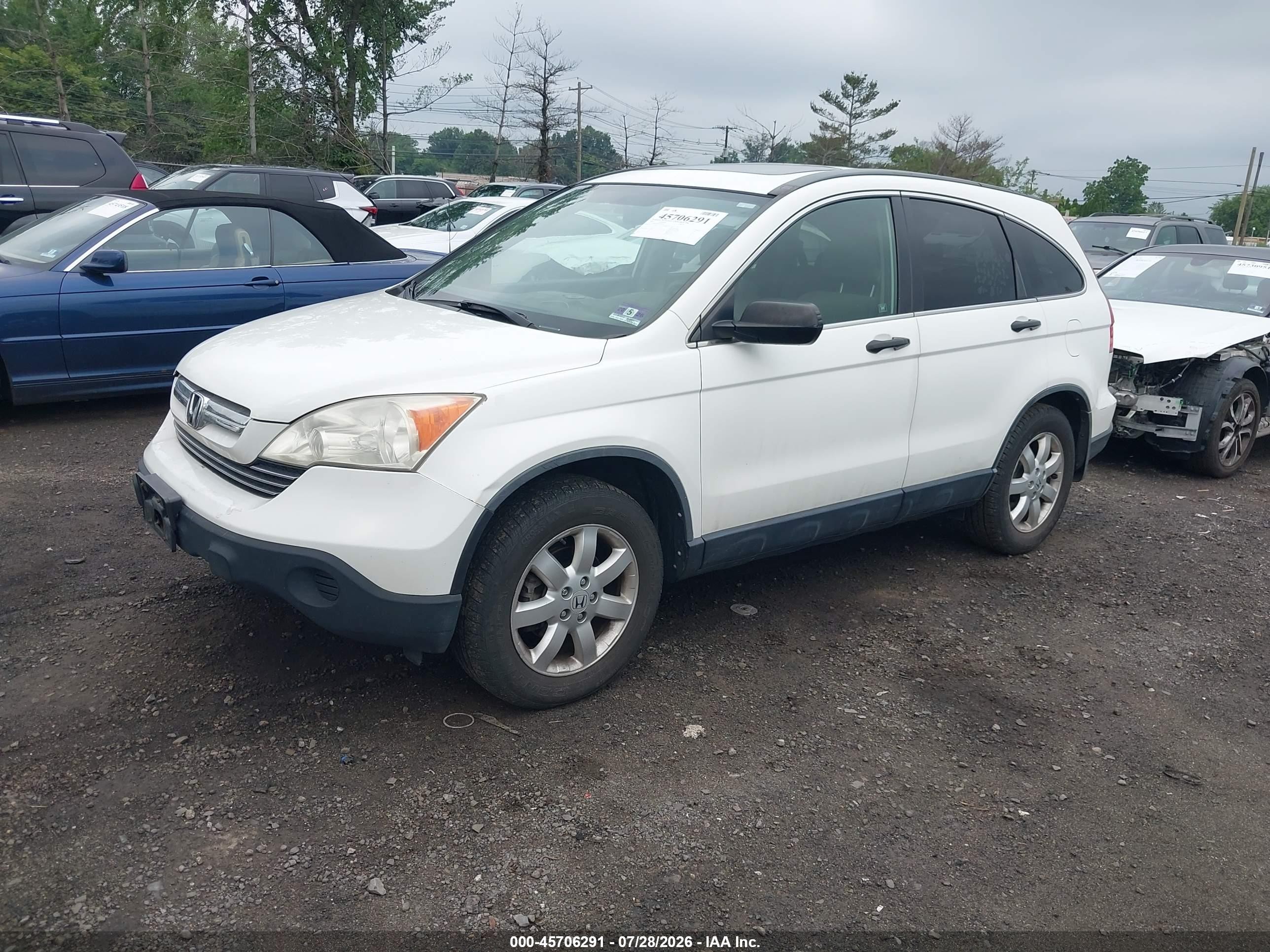 2007 Honda Cr-v Ex Белый vin: JHLRE48547C095030