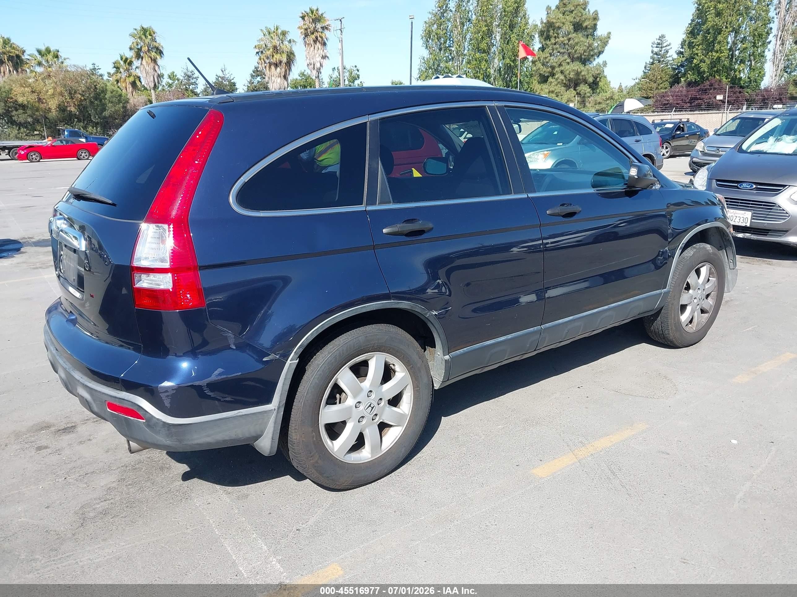 2008 Honda Cr-v Ex Dark Blue vin: JHLRE48548C065625