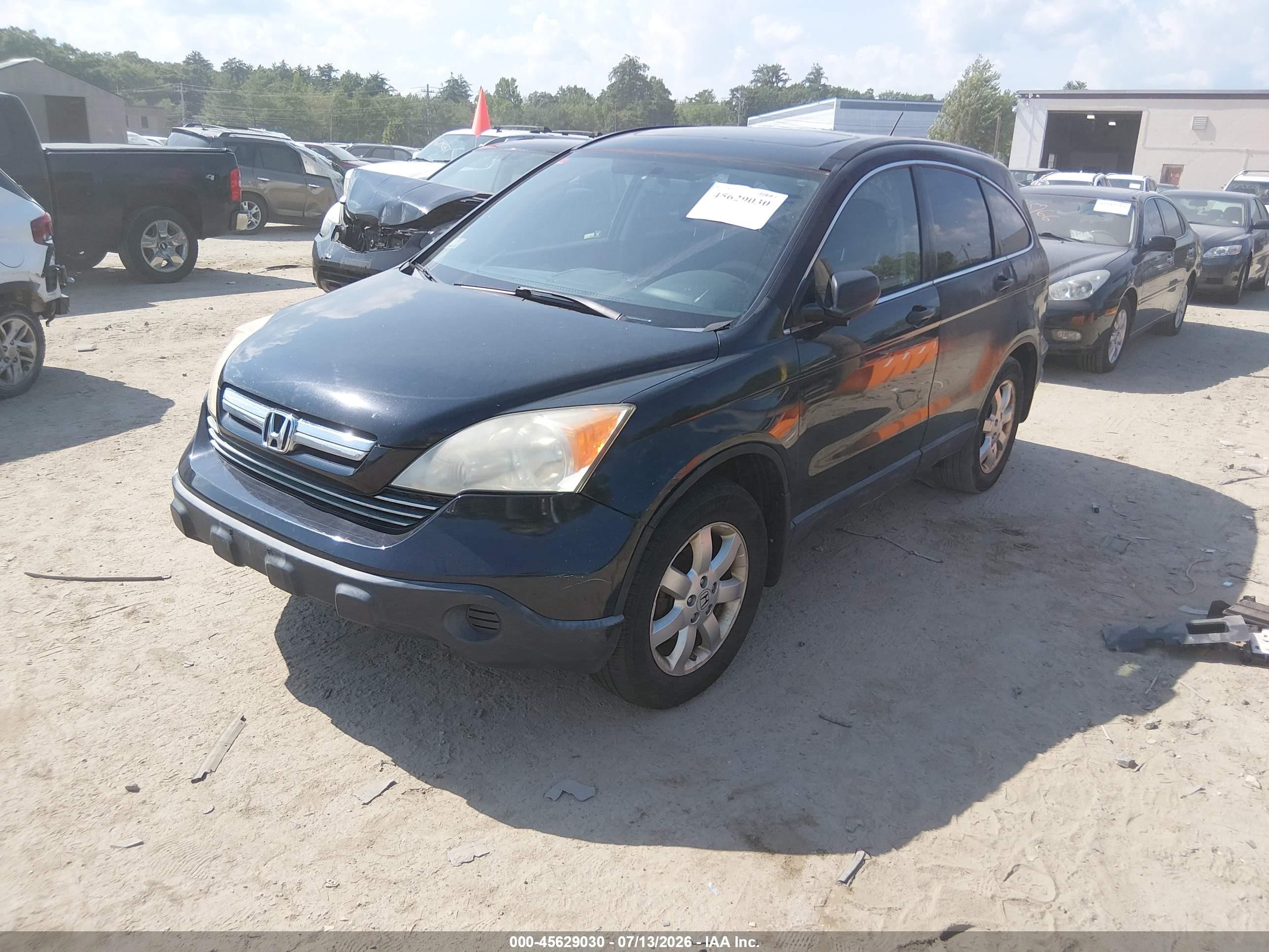 2007 Honda Cr-v Ex Black vin: JHLRE48557C064773
