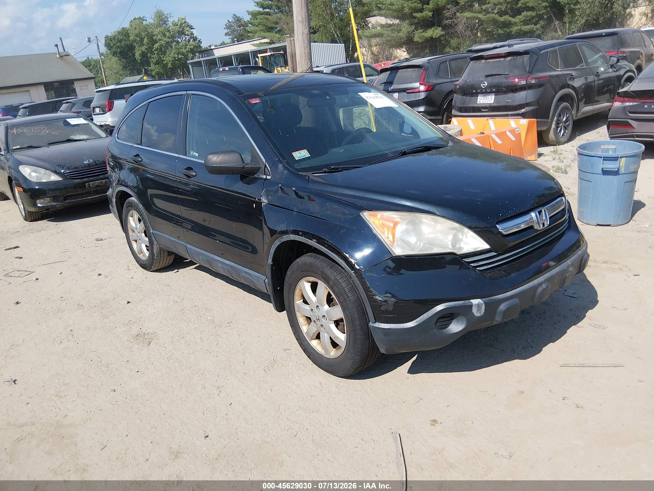2007 Honda Cr-v Ex Black vin: JHLRE48557C064773