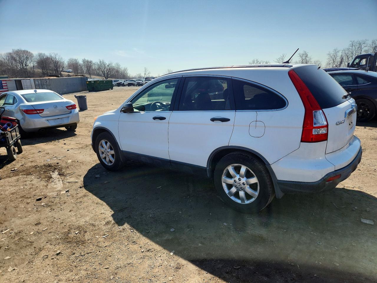 2007 Honda Cr-v Ex White vin: JHLRE48557C085106