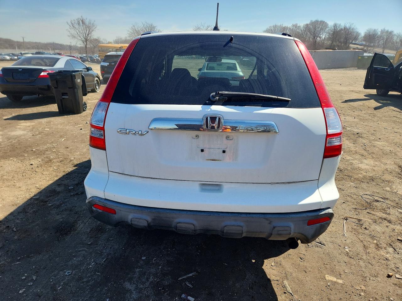 2007 Honda Cr-v Ex White vin: JHLRE48557C085106