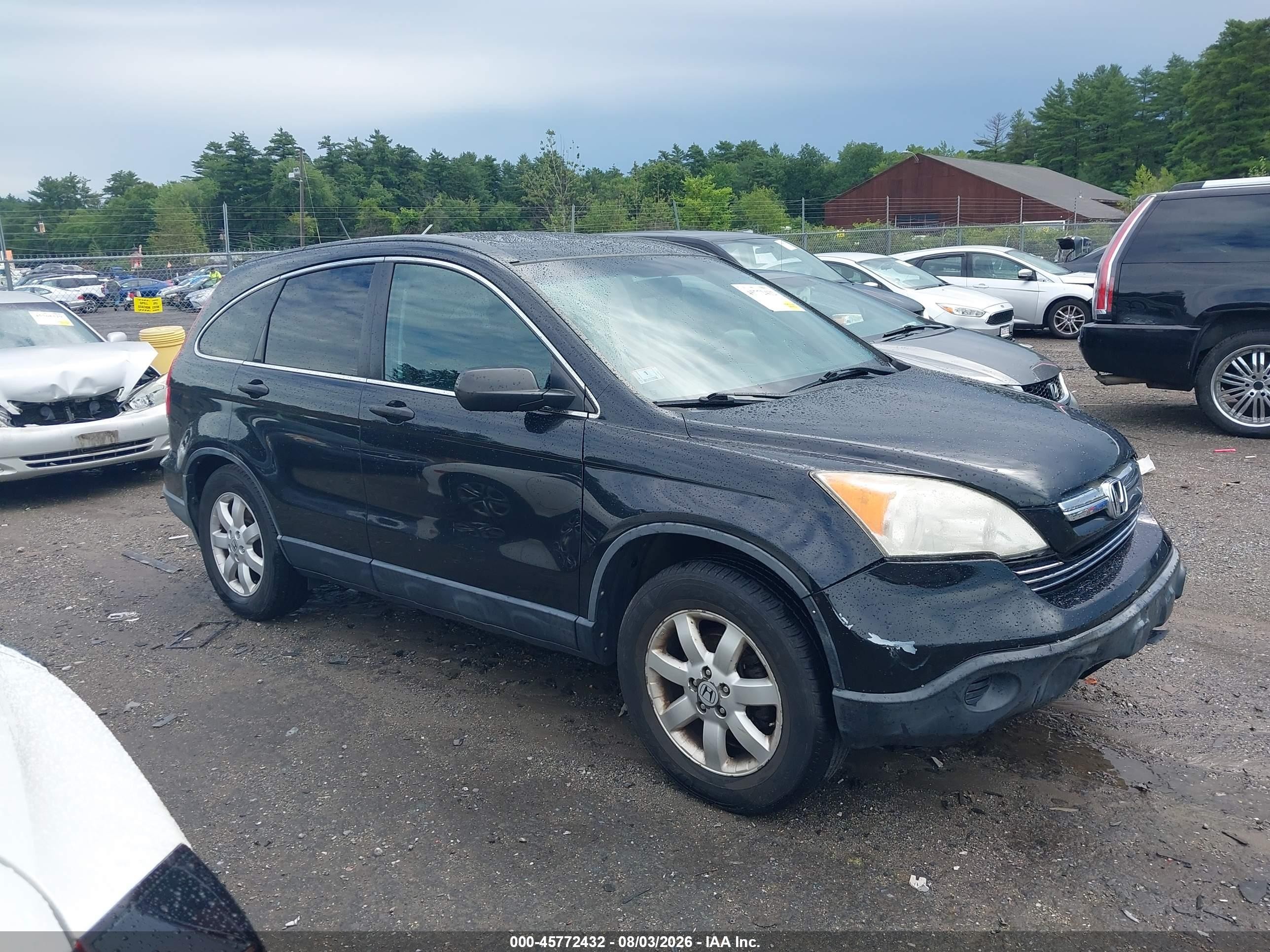2008 Honda Cr-v Ex Black vin: JHLRE48558C008057
