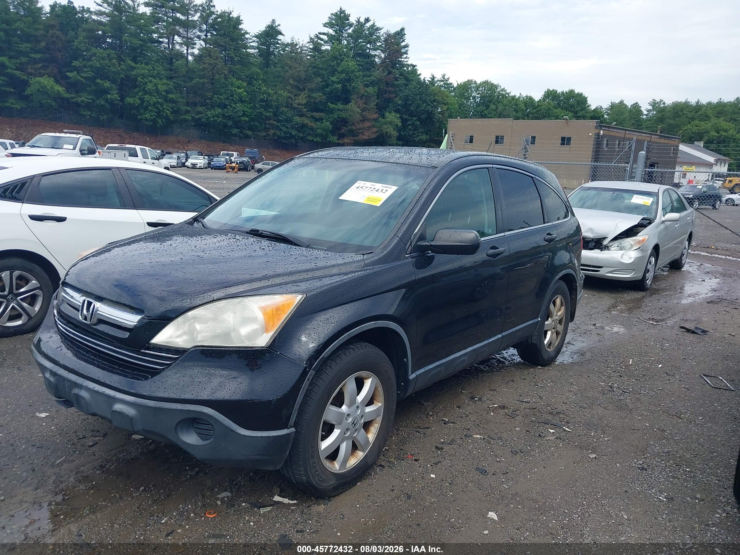 2008 Honda Cr-v Ex Черный vin: JHLRE48558C008057