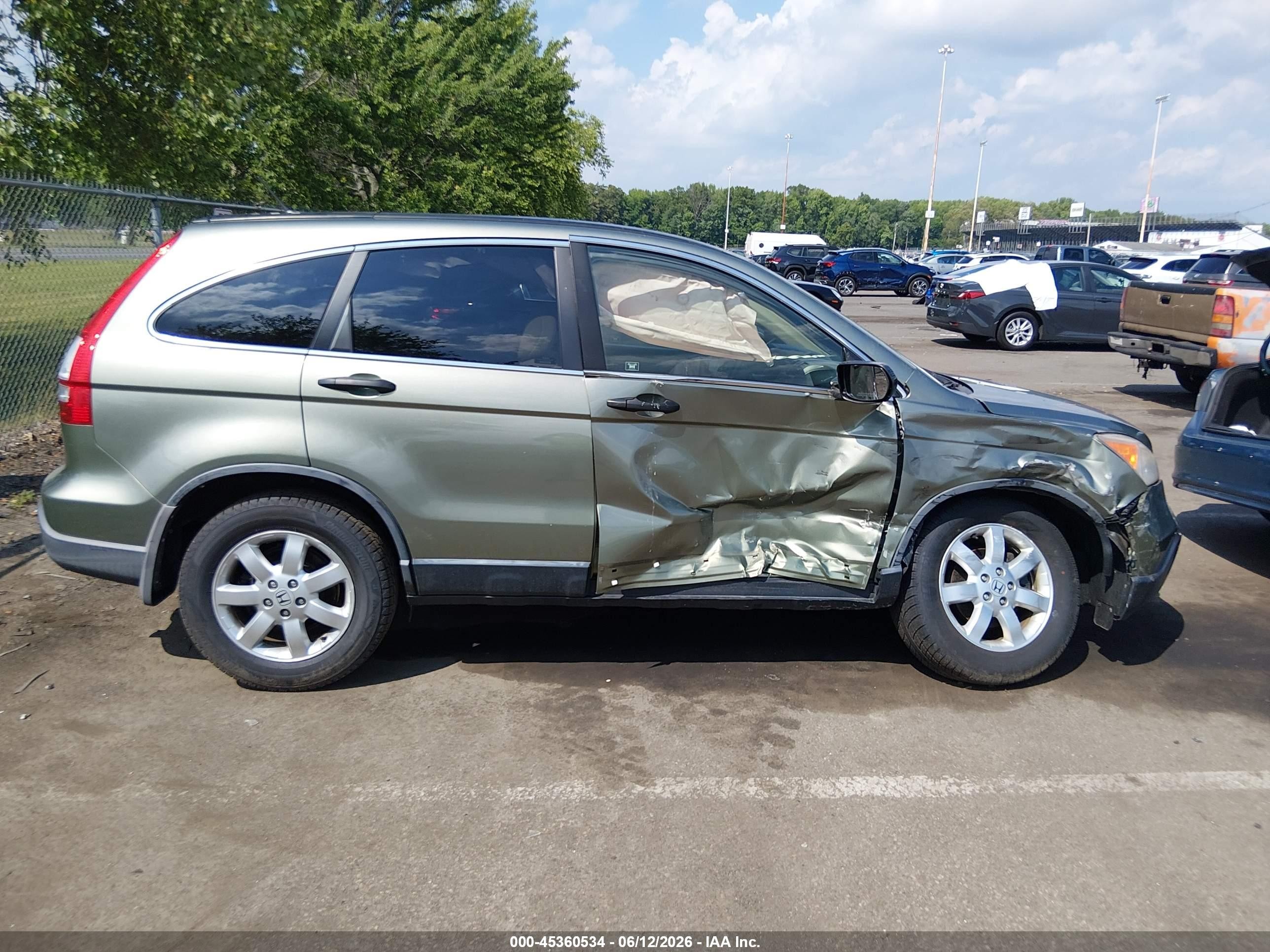2008 Honda Cr-v Ex Green vin: JHLRE48558C012948