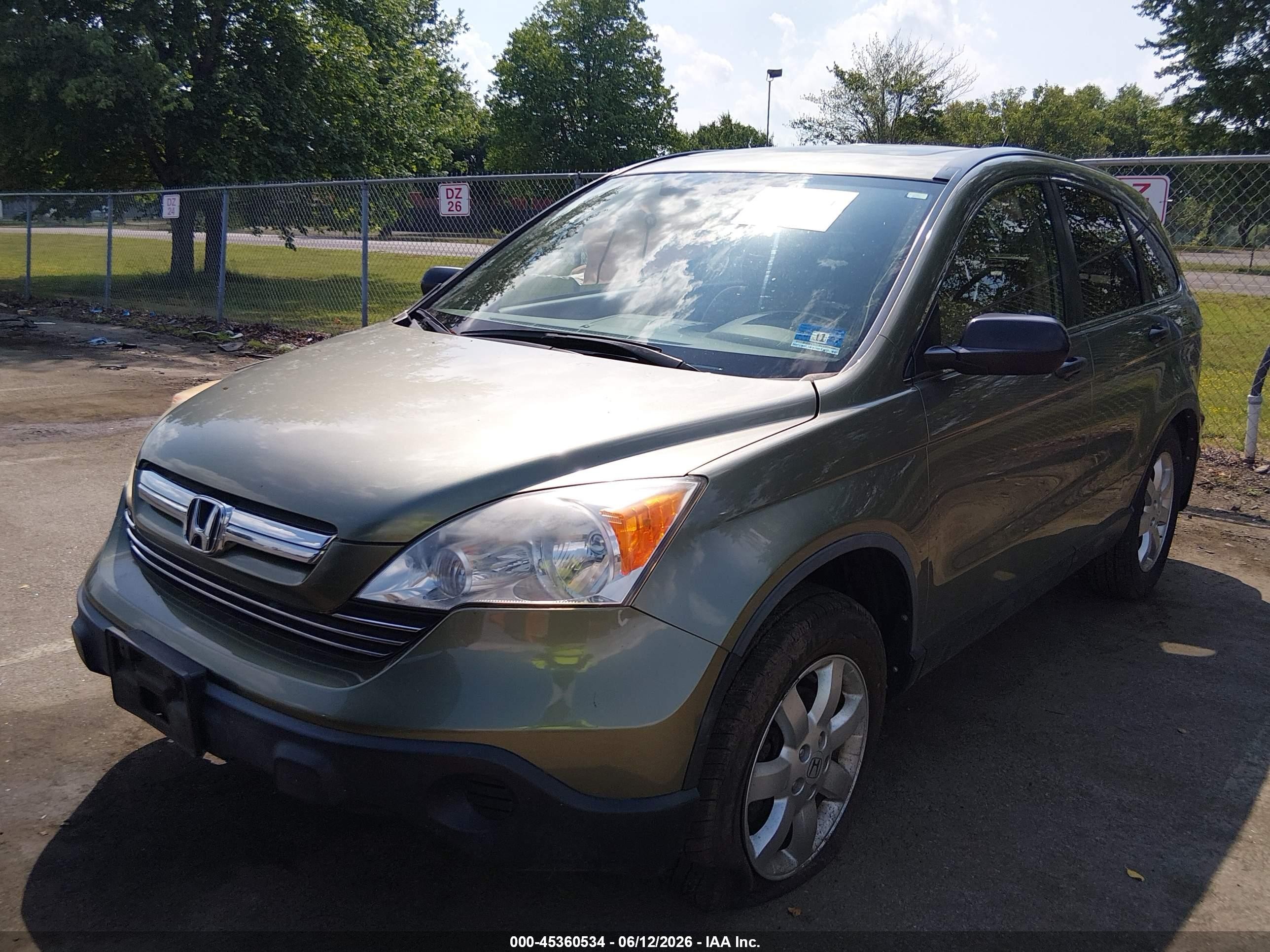 2008 Honda Cr-v Ex Green vin: JHLRE48558C012948