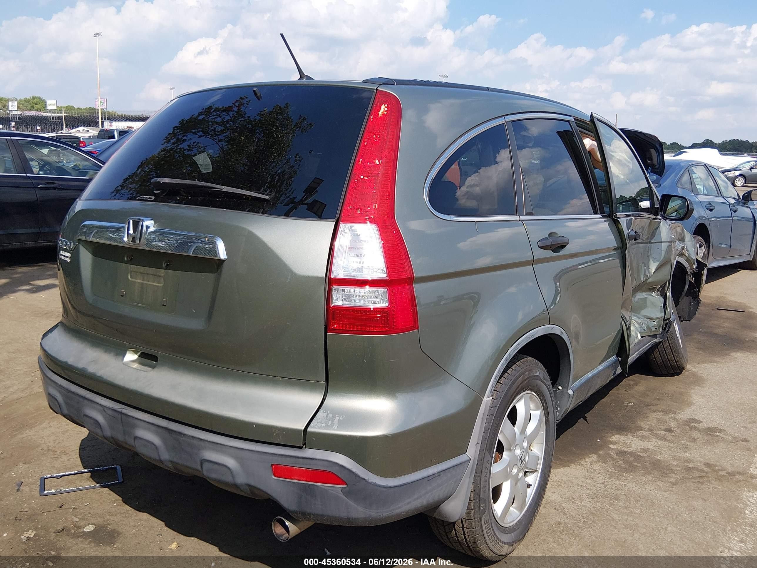 2008 Honda Cr-v Ex Green vin: JHLRE48558C012948
