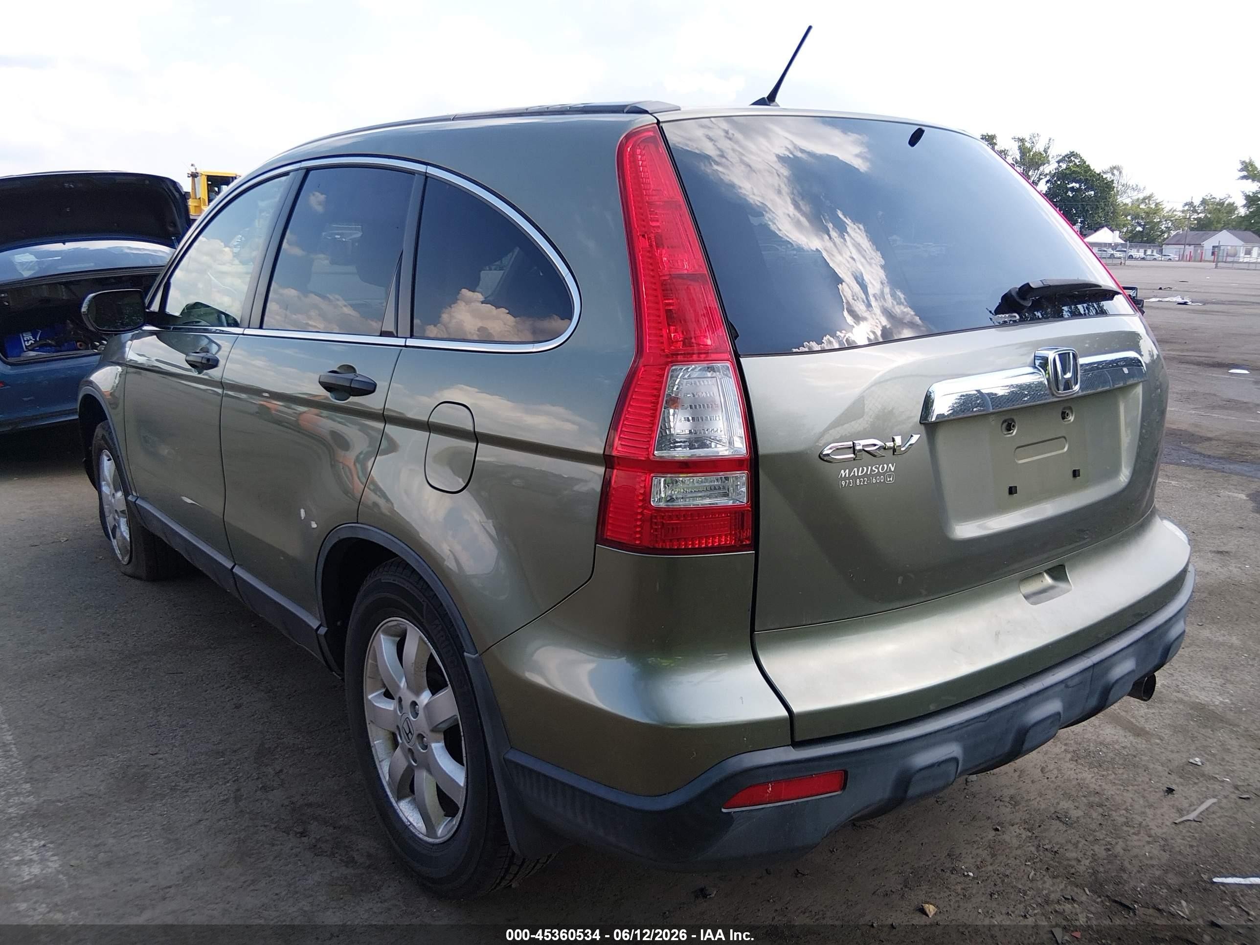 2008 Honda Cr-v Ex Green vin: JHLRE48558C012948