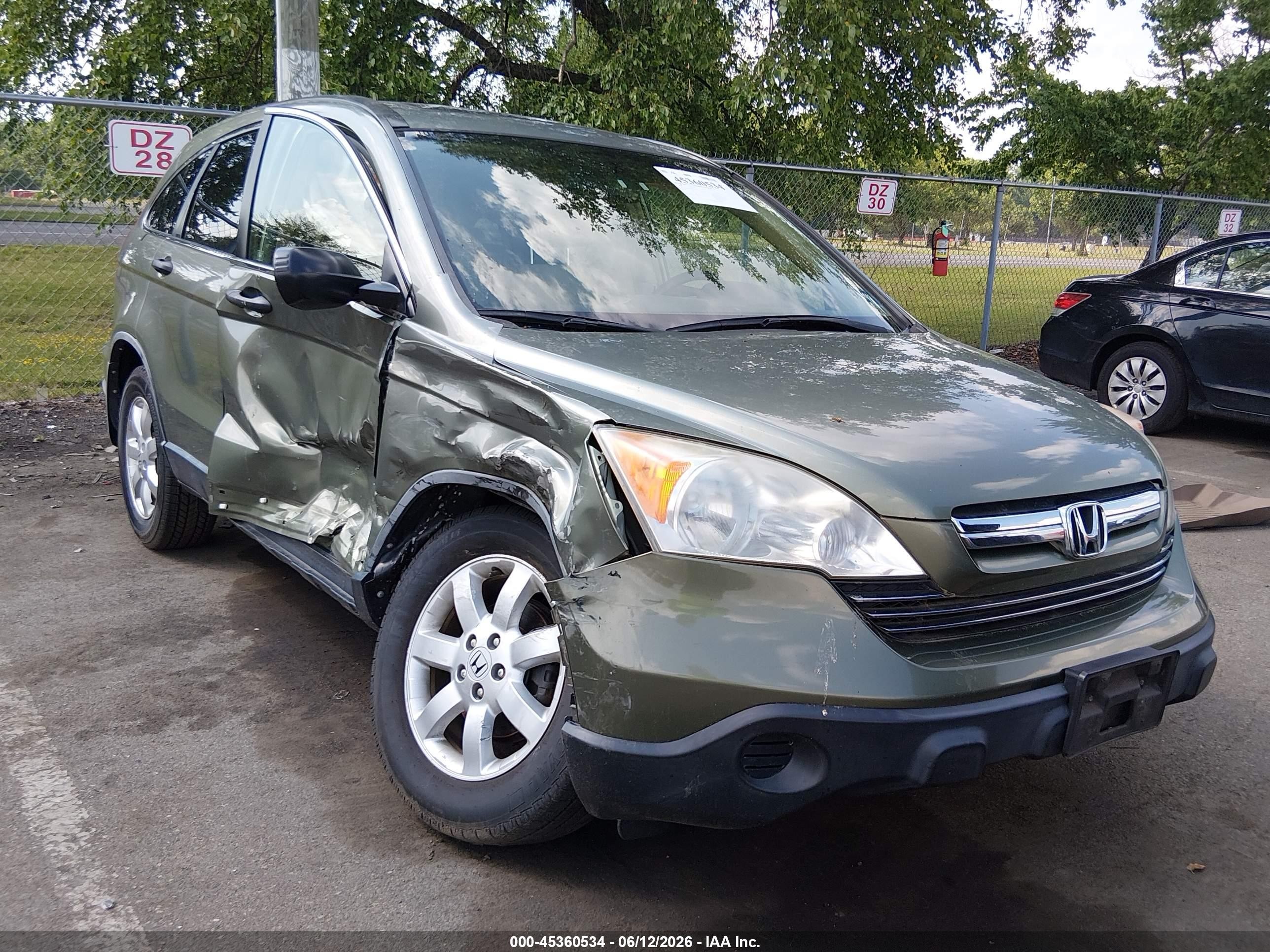 2008 Honda Cr-v Ex Green vin: JHLRE48558C012948