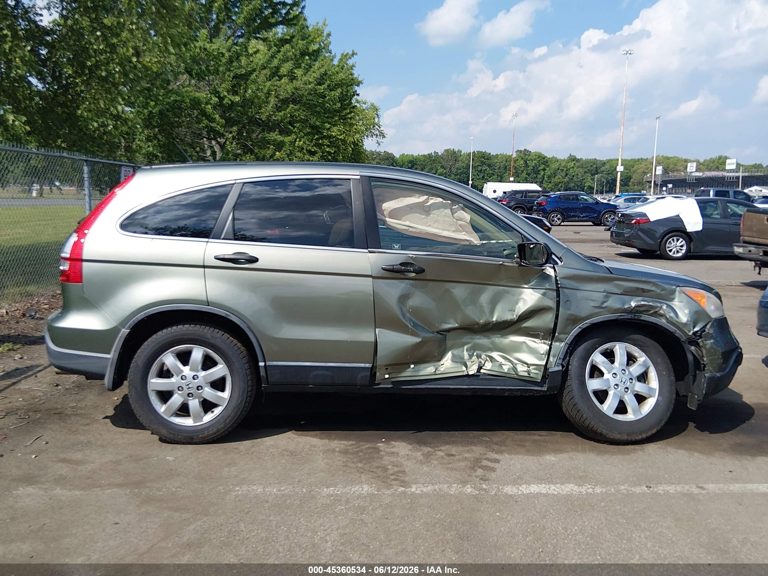 2008 Honda Cr-v Ex Green vin: JHLRE48558C012948