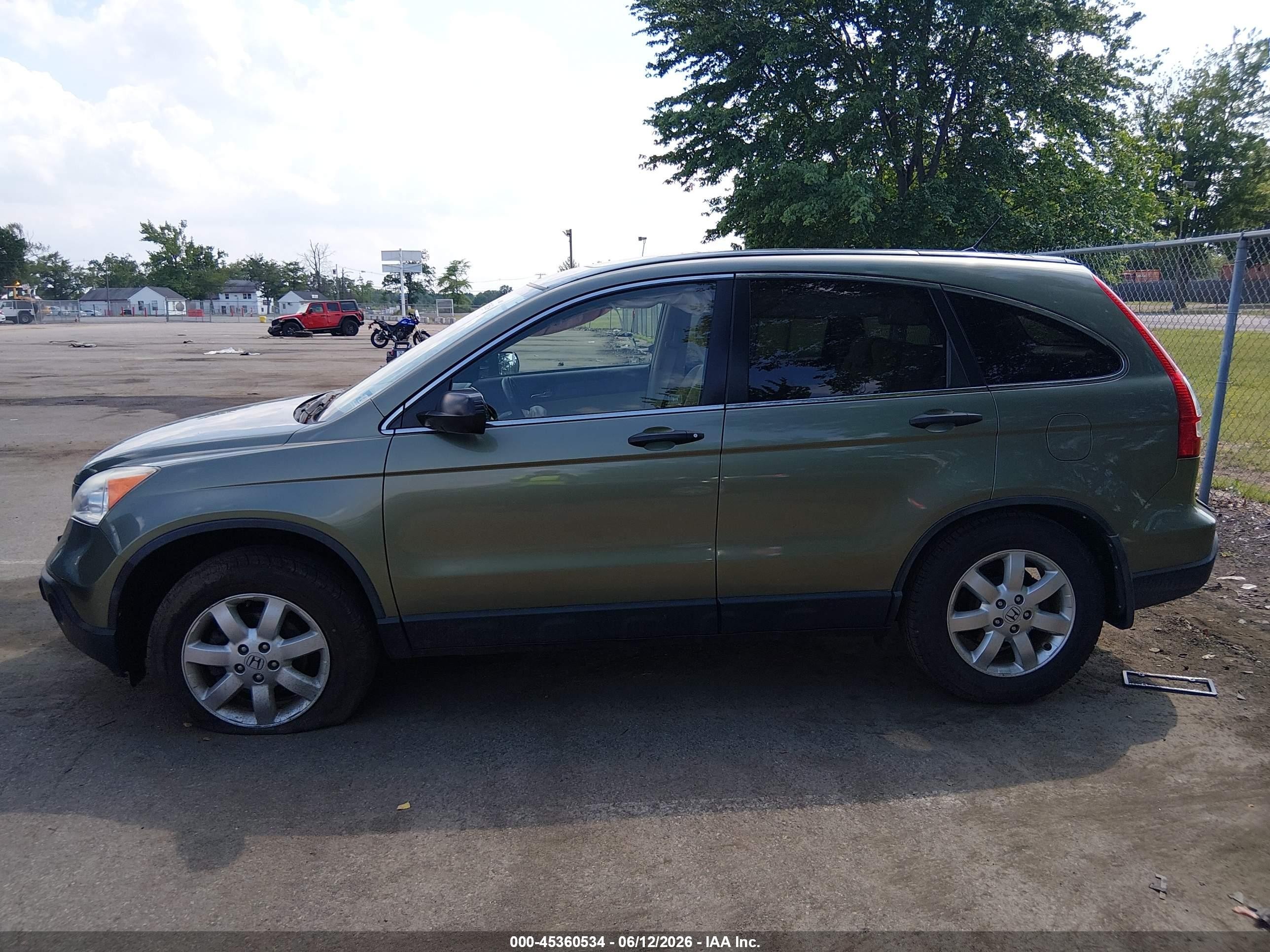 2008 Honda Cr-v Ex Green vin: JHLRE48558C012948