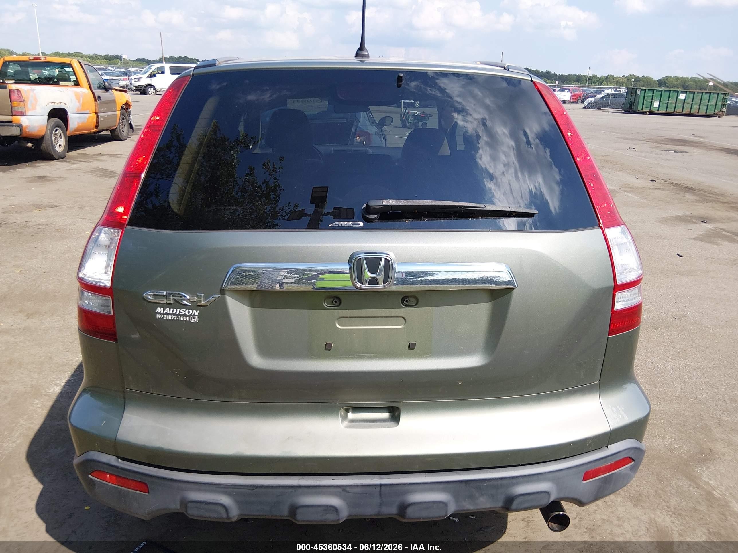 2008 Honda Cr-v Ex Green vin: JHLRE48558C012948