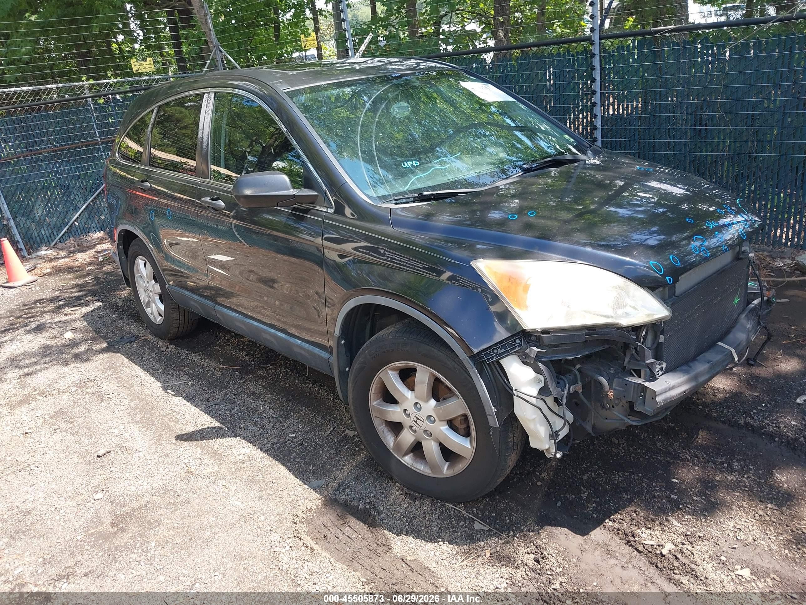 2008 Honda Cr-v Ex Black vin: JHLRE48558C016465