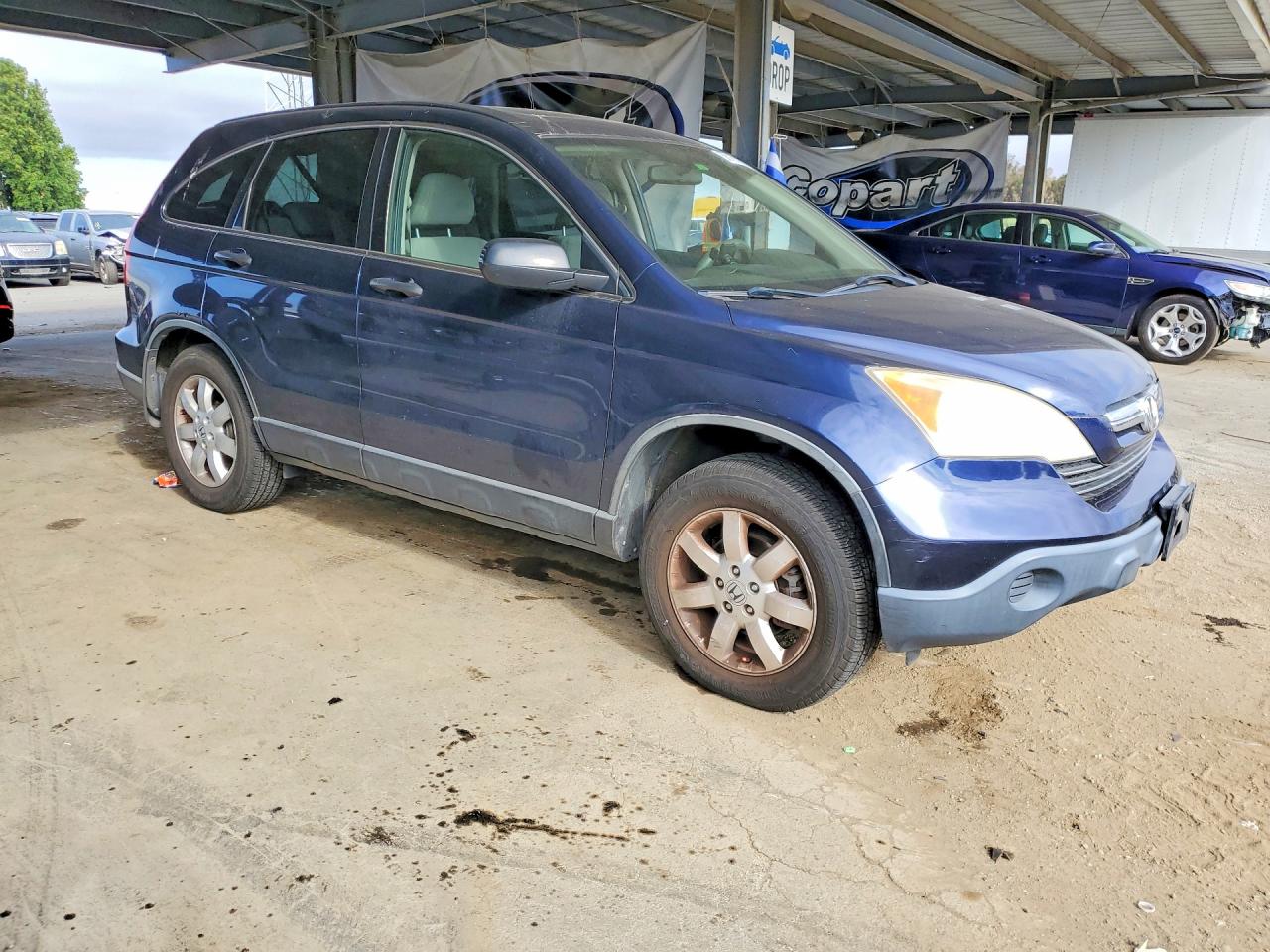 2008 Honda Cr-v Ex Blue vin: JHLRE48558C067030