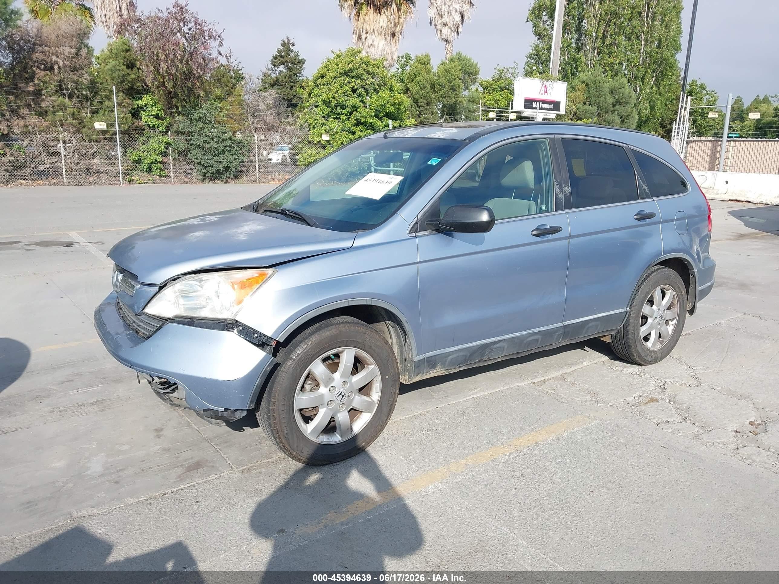 2007 Honda Cr-v Ex Light Blue vin: JHLRE48567C004811