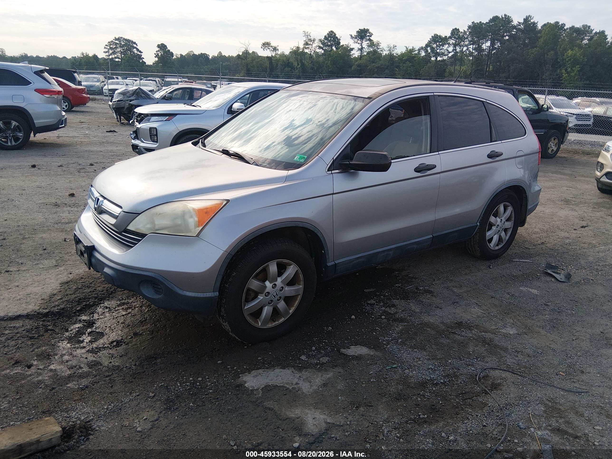 2007 Honda Cr-v Ex Silver vin: JHLRE48567C068170